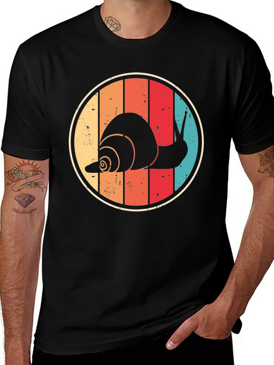 Retro Snail Graphic Tee - Vintage Style Comfort