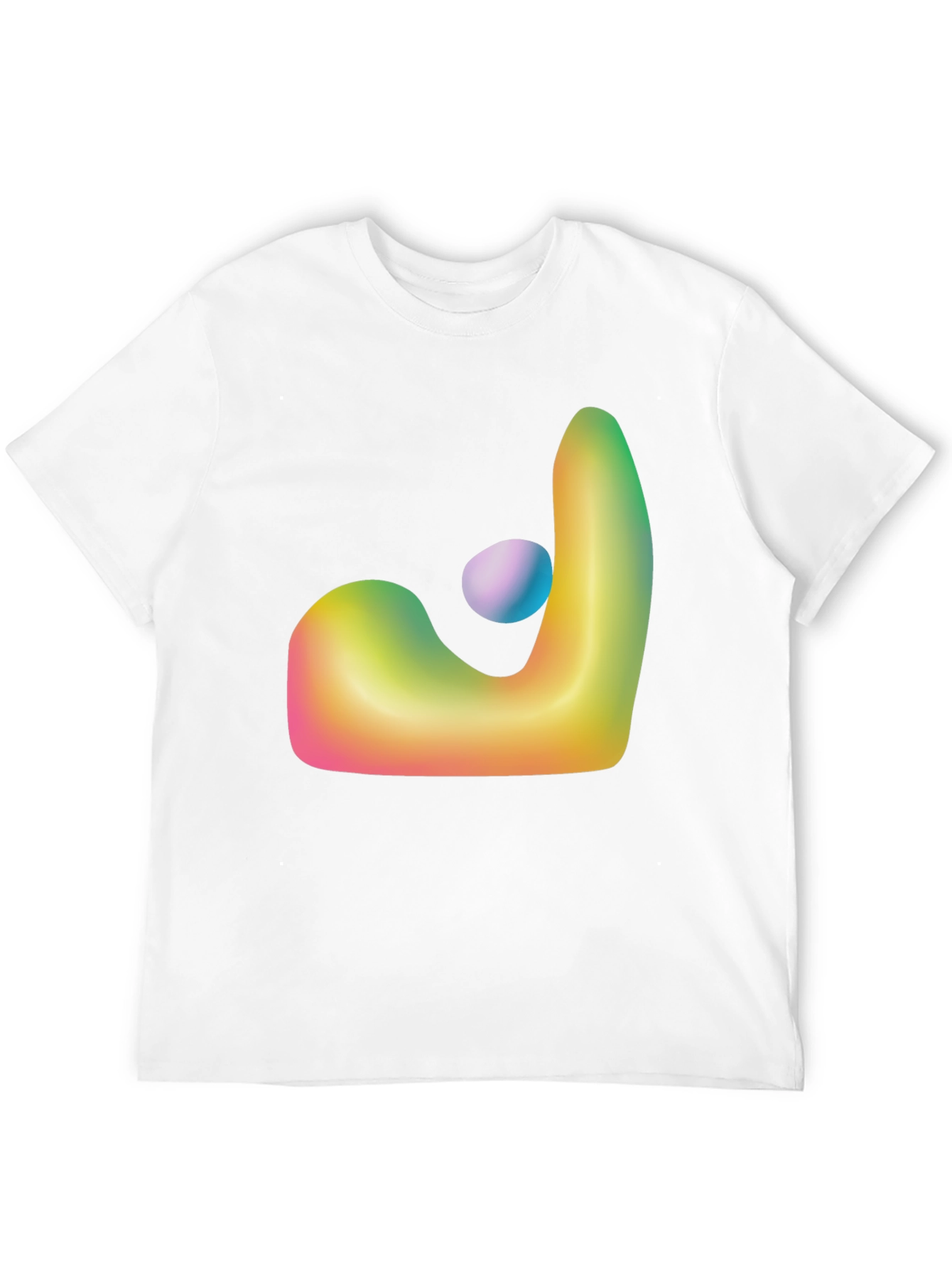 Abstract Gradient Graphic T-Shirt - Black