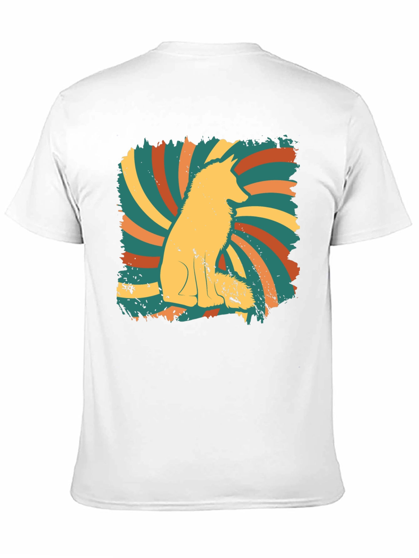 Retro Fox Graphic Tee - Mens Black T-Shirt