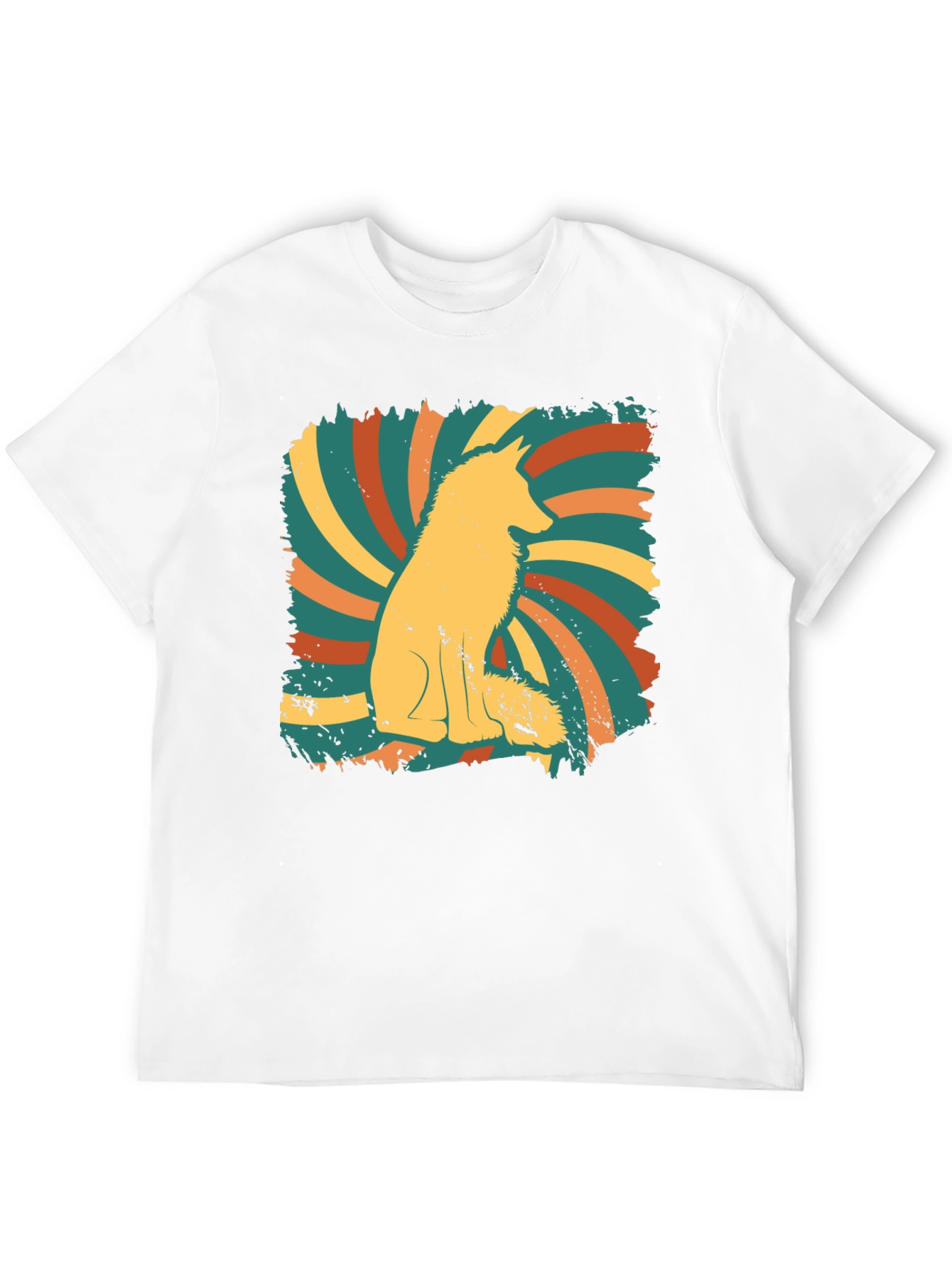 Retro Fox Graphic Tee - Mens Black T-Shirt