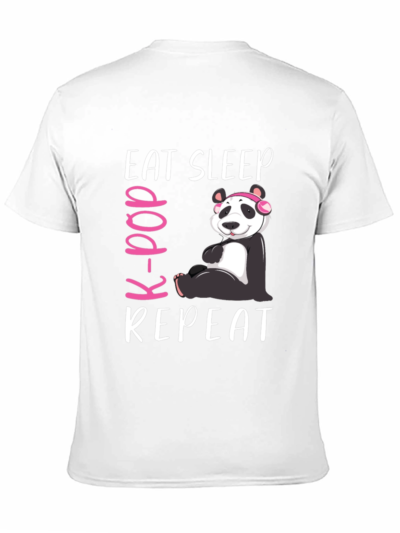 Eat Sleep K-Pop Repeat Panda Graphic Tee