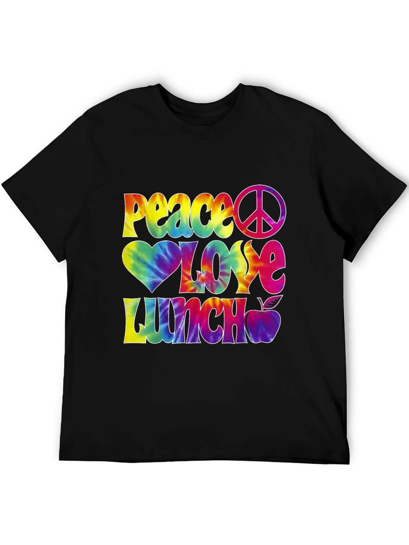 Peace Love Lunch Tie-Dye Graphic Tee
