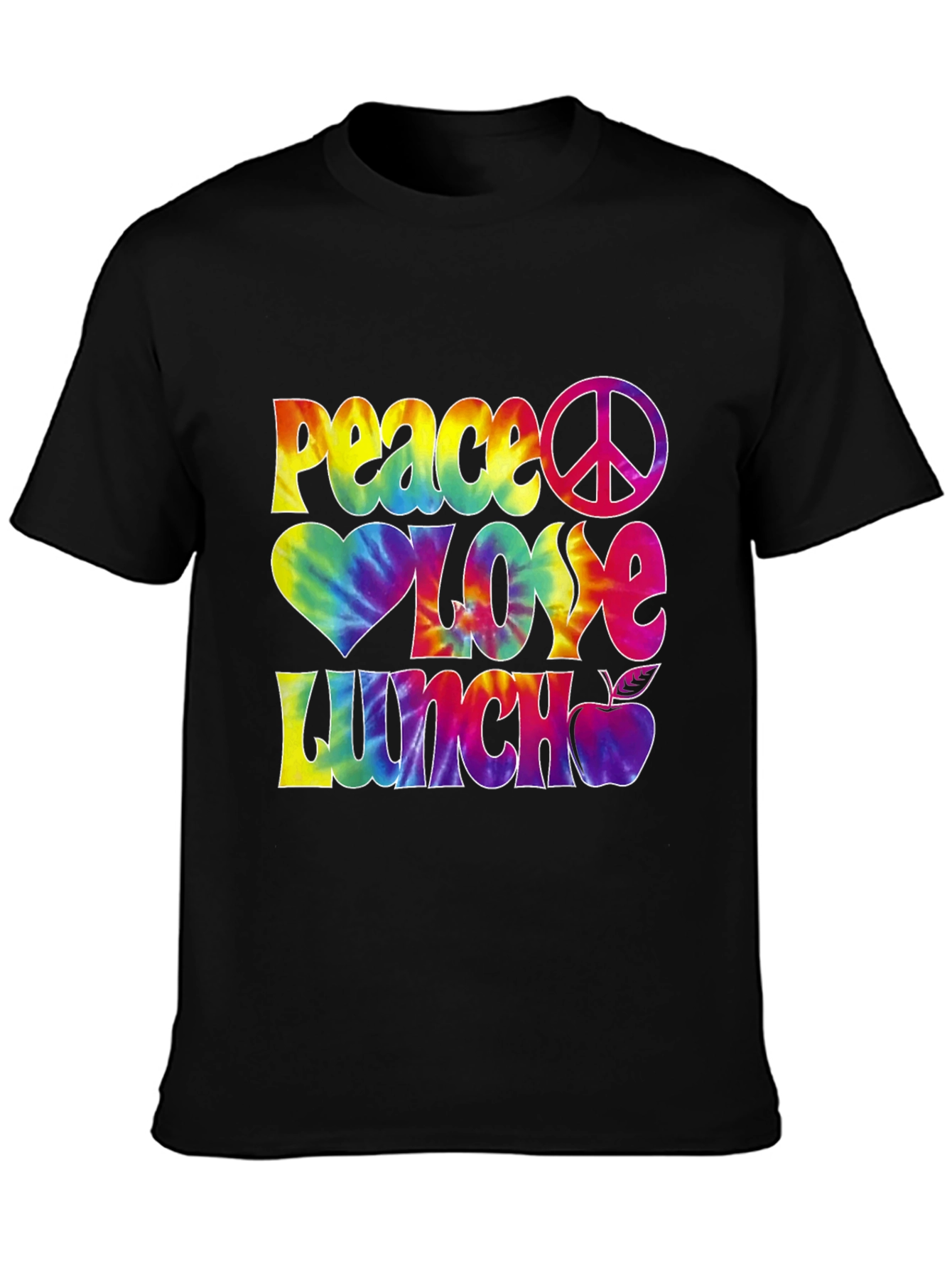 Peace Love Lunch Tie-Dye Graphic Tee