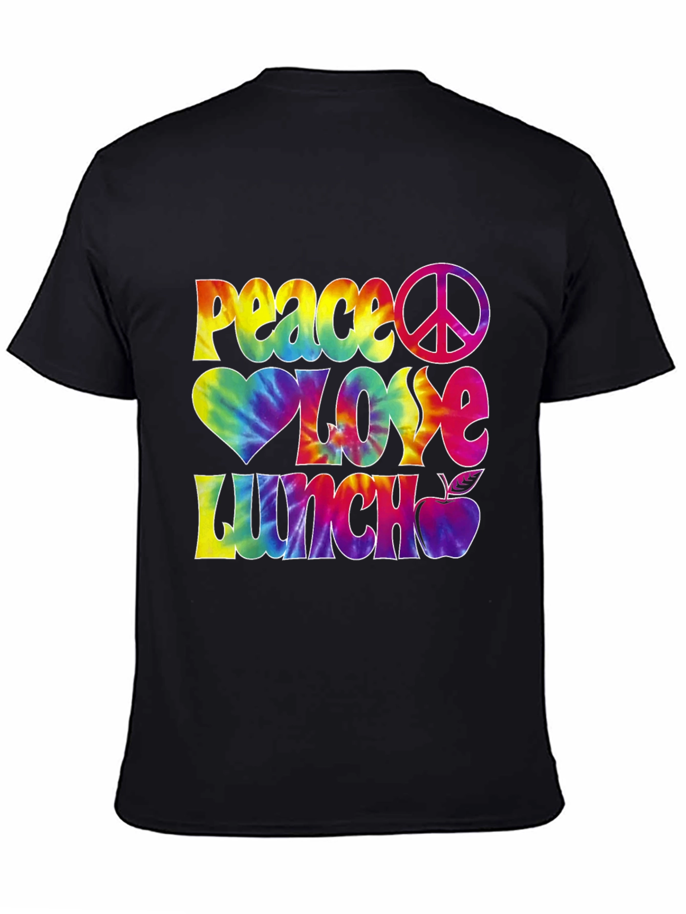 Peace Love Lunch Tie-Dye Graphic Tee