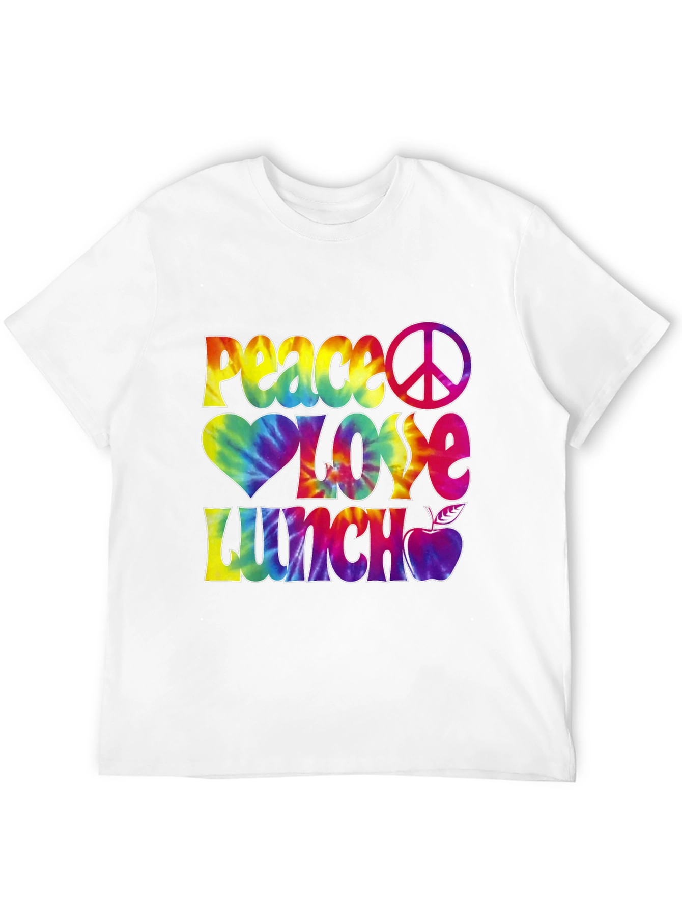 Peace Love Lunch Tie-Dye Graphic Tee