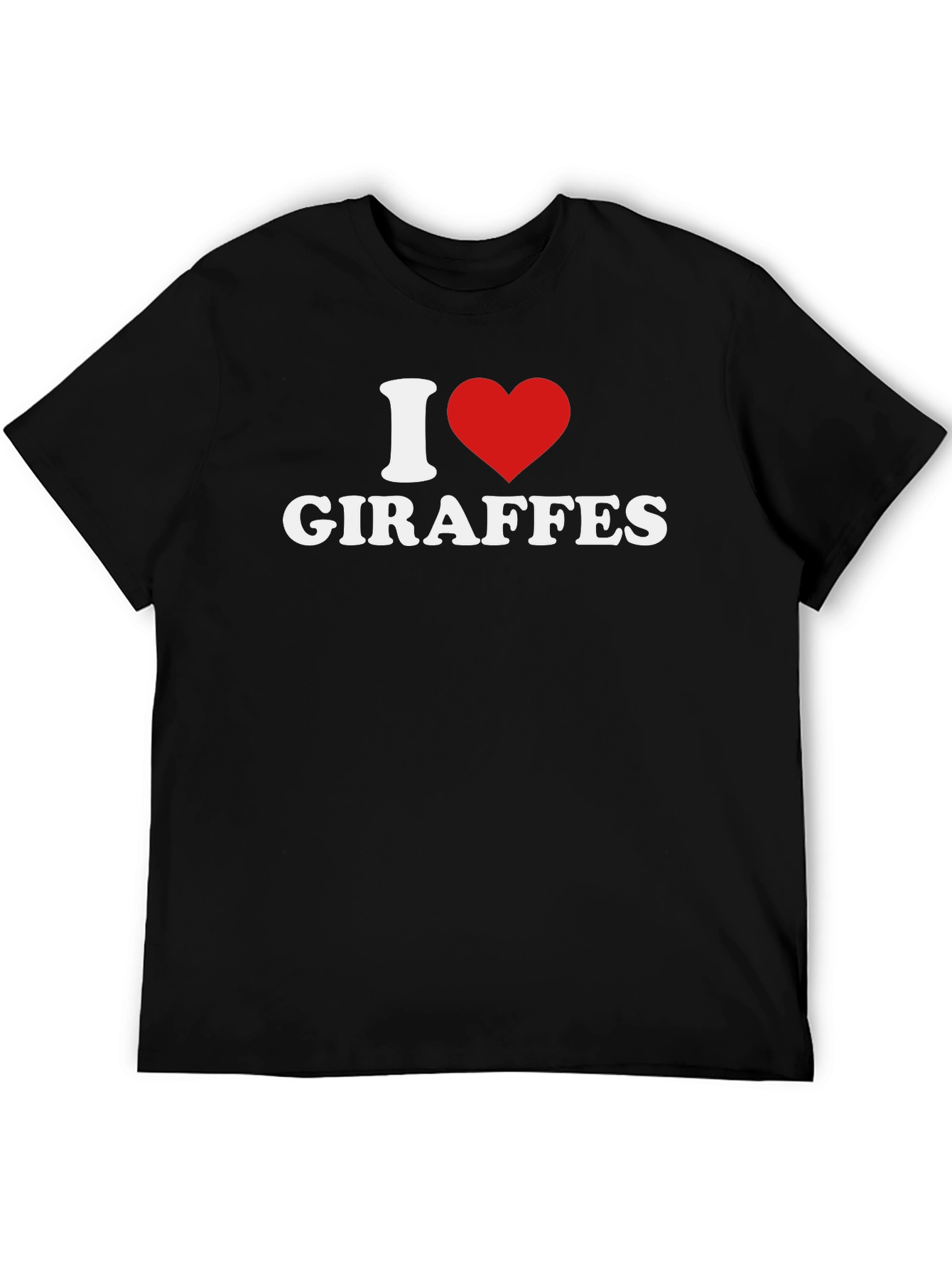 I Heart Giraffes Graphic Tee - Black T-Shirt
