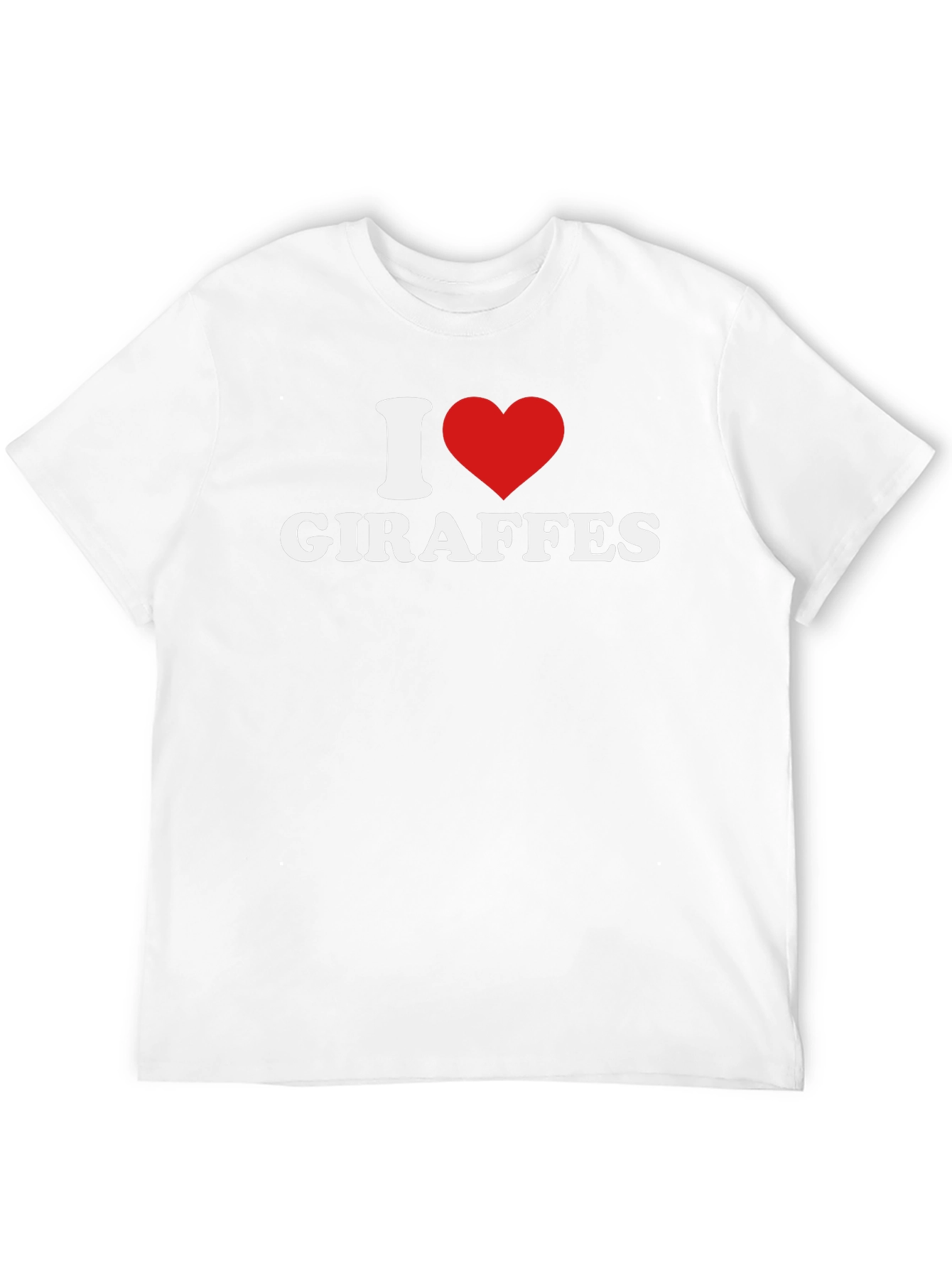 I Heart Giraffes Graphic Tee - Black T-Shirt