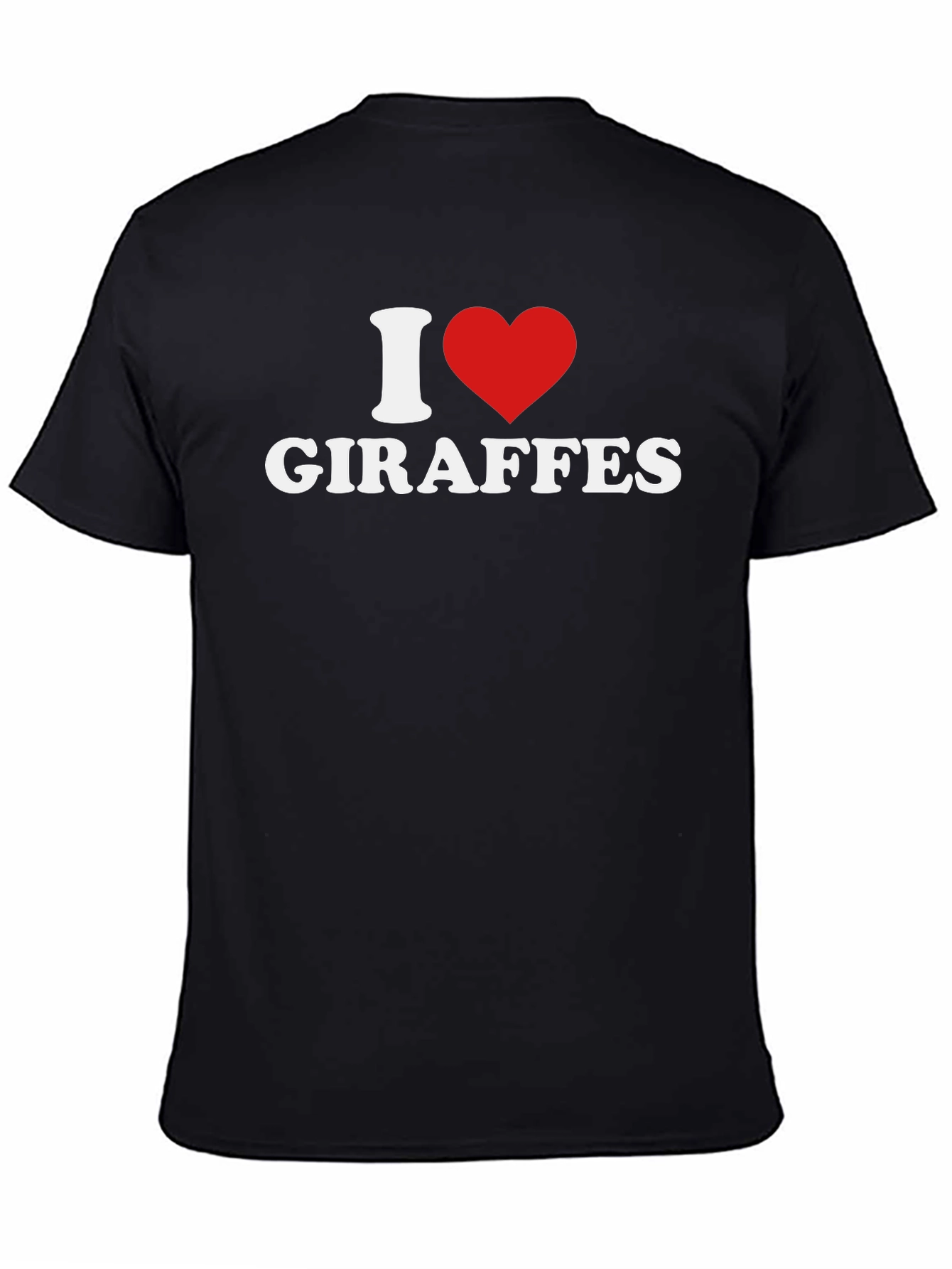 I Heart Giraffes Graphic Tee - Black T-Shirt