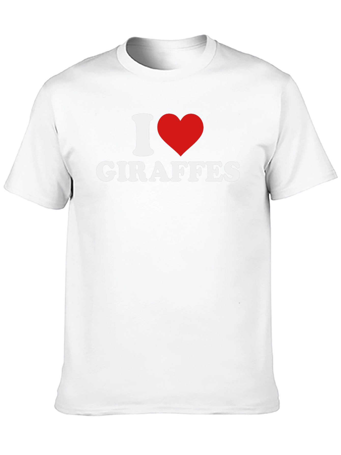 I Heart Giraffes Graphic Tee - Black T-Shirt