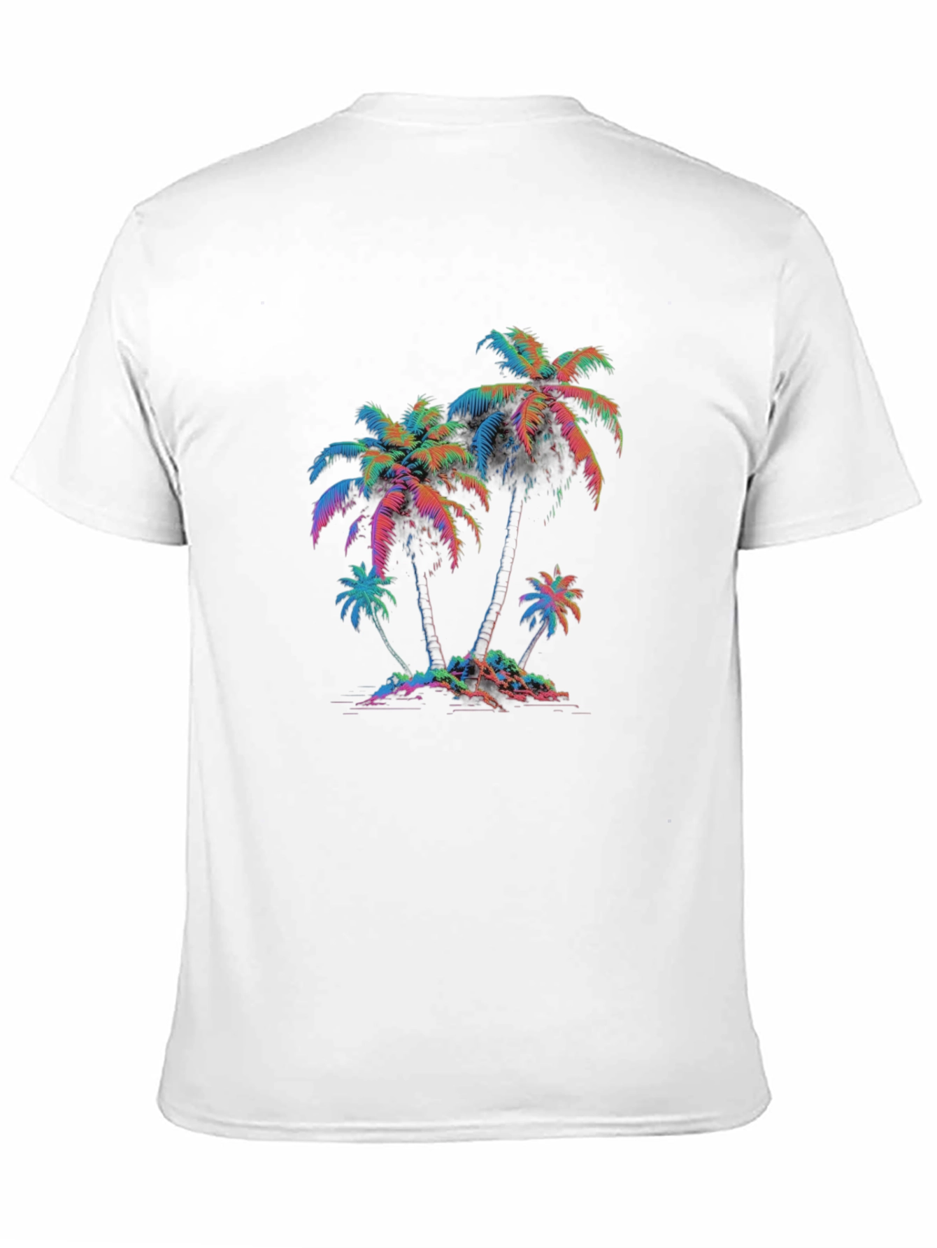 Retro Palm Tree Graphic Tee - Black