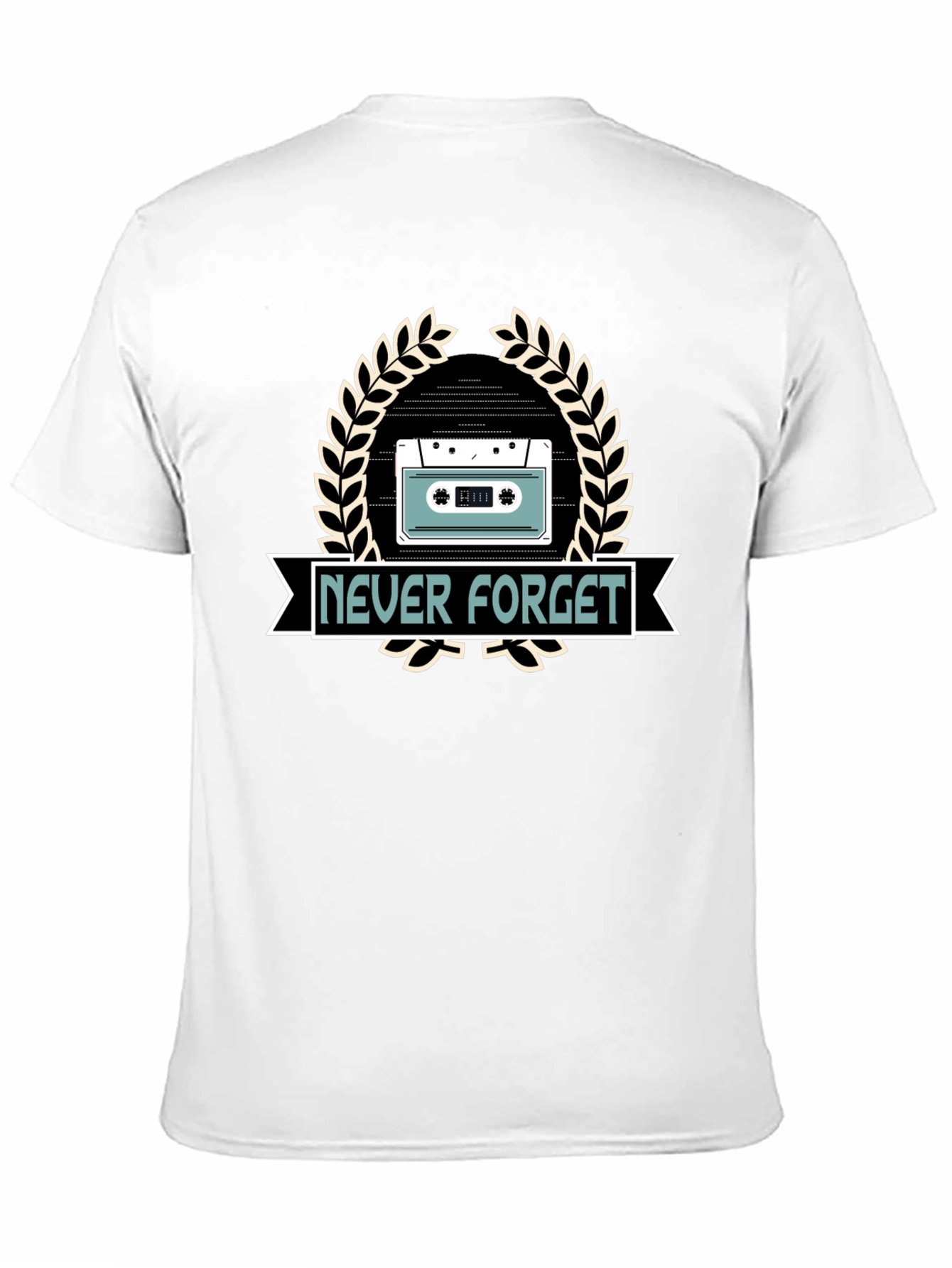 Retro Never Forget Cassette Tape Graphic T-Shirt