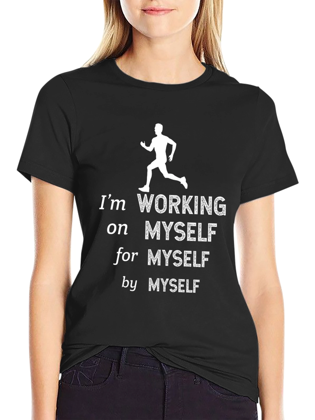 Motivational Working on Myself Graphic T-Shirt