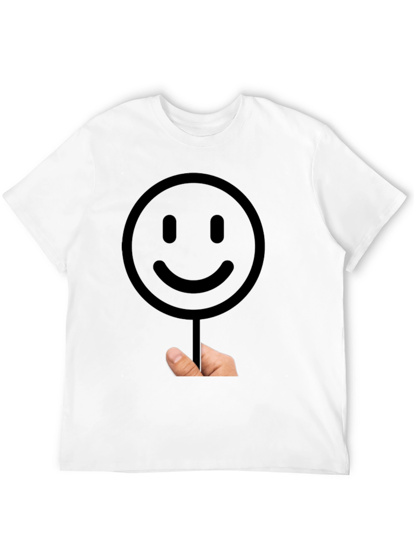 Smiley Face Graphic T-Shirt - Black