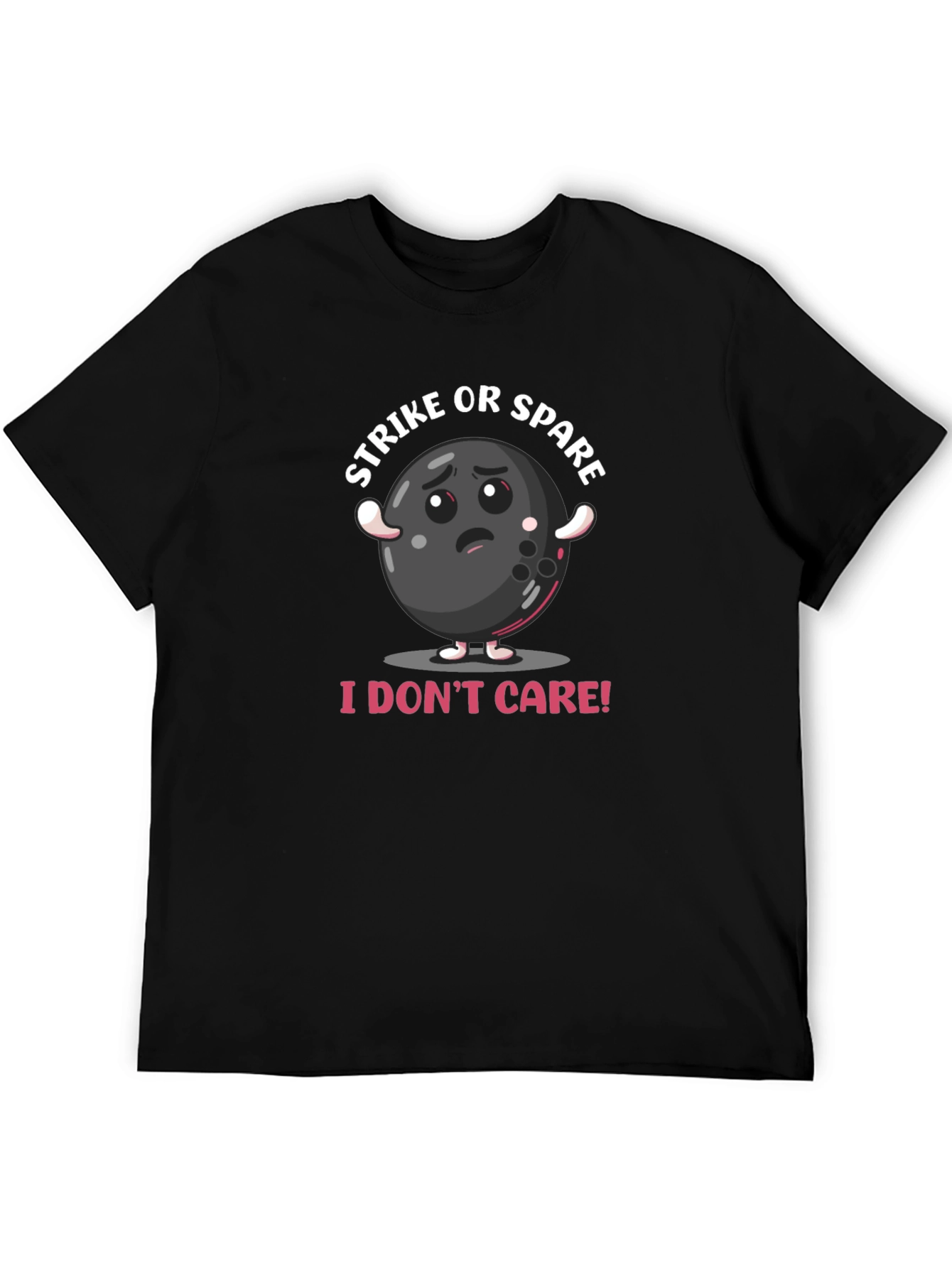 Strike or Spare T-Shirt - Bowling Cartoon Design