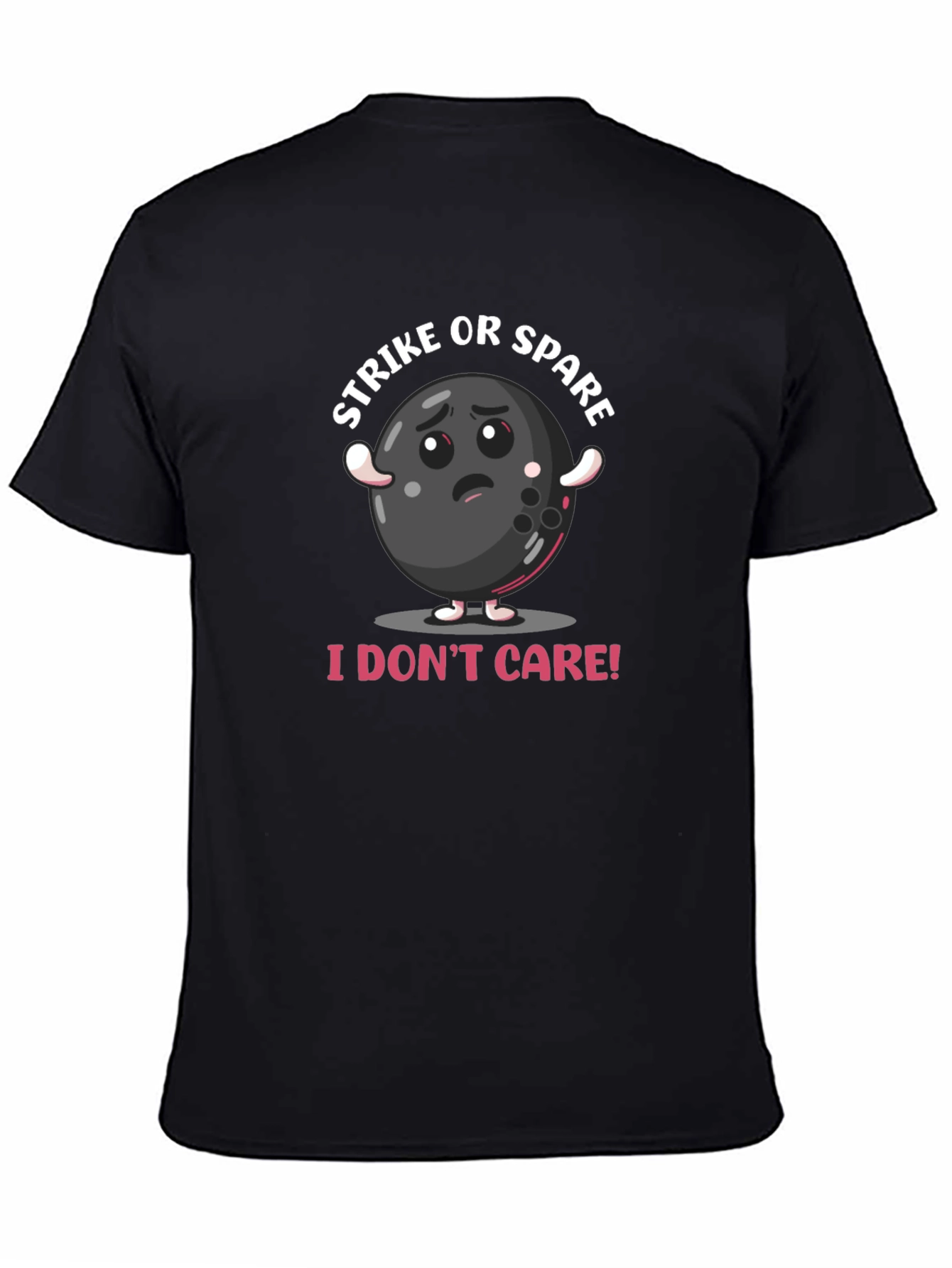 Strike or Spare T-Shirt - Bowling Cartoon Design