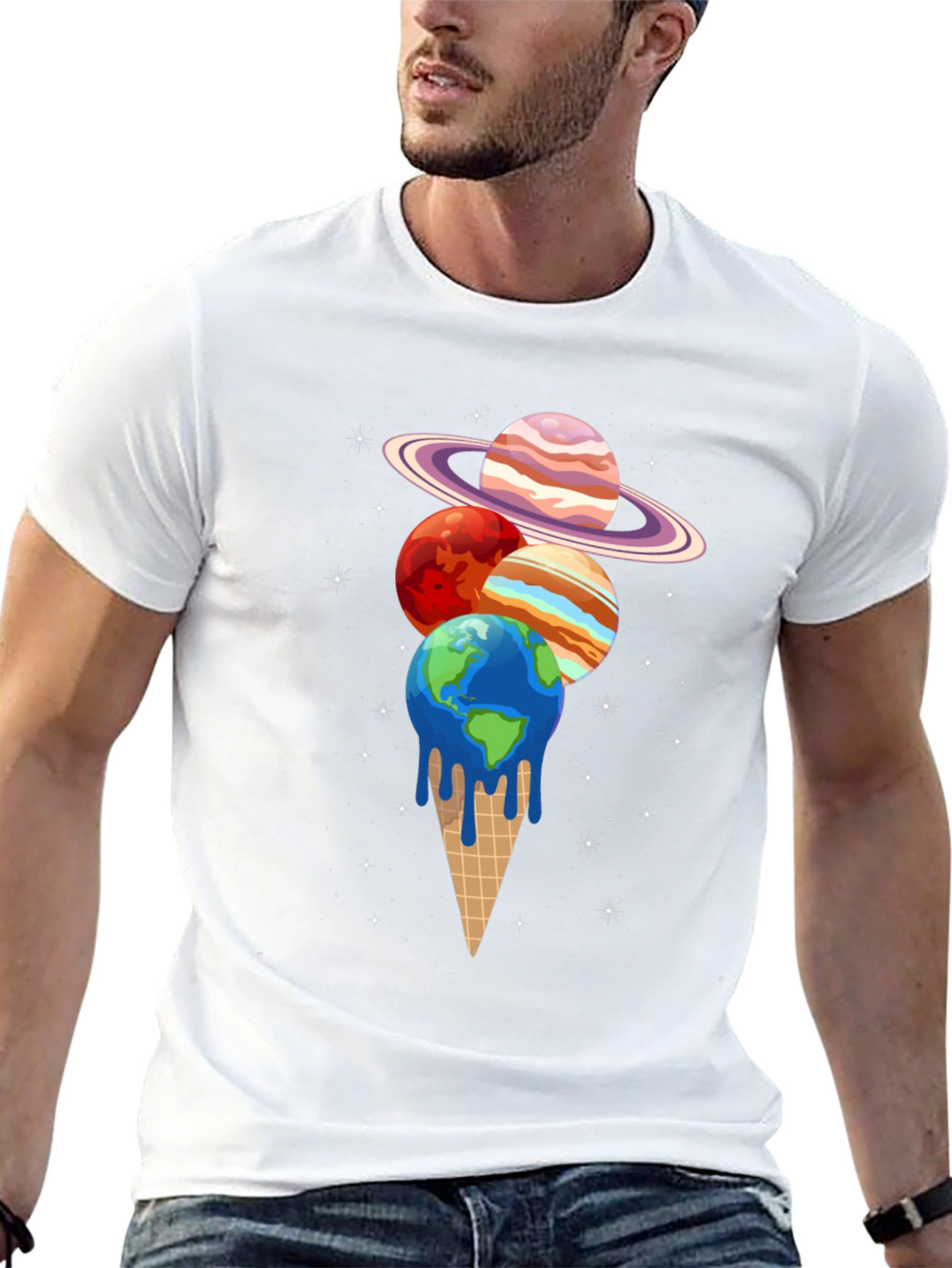 Planetary Ice Cream T-Shirt - Black