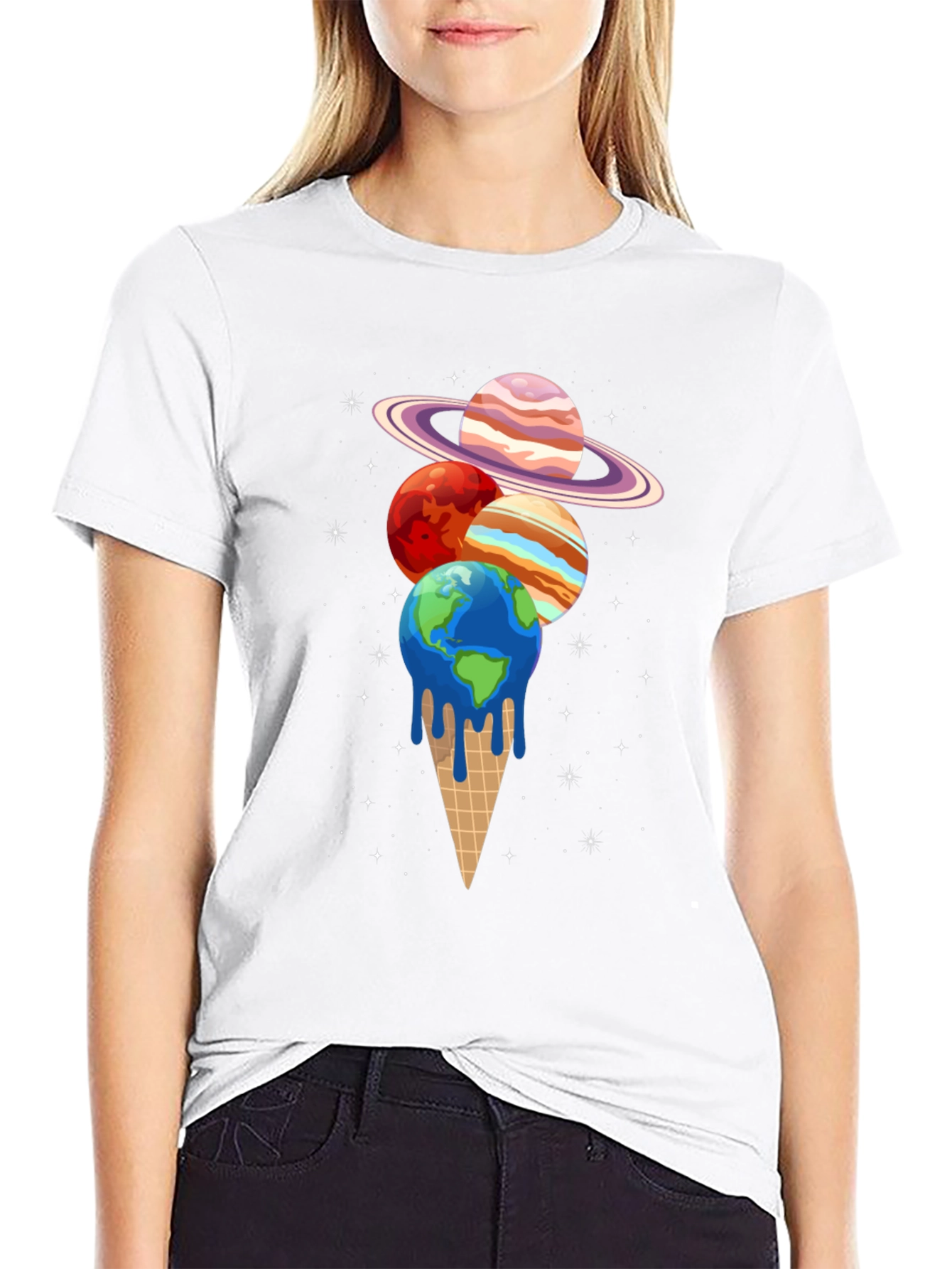 Planetary Ice Cream T-Shirt - Black