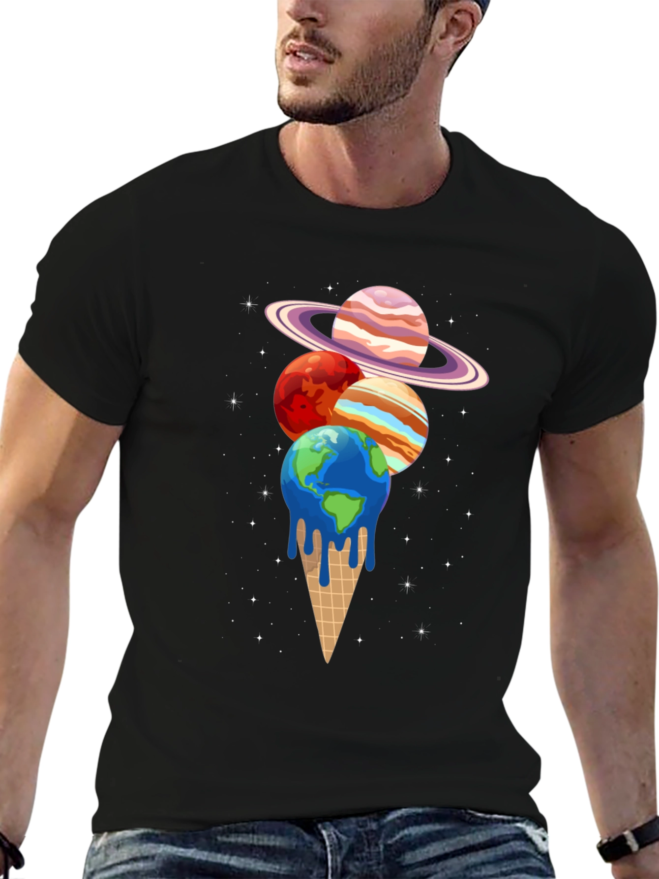 Planetary Ice Cream T-Shirt - Black