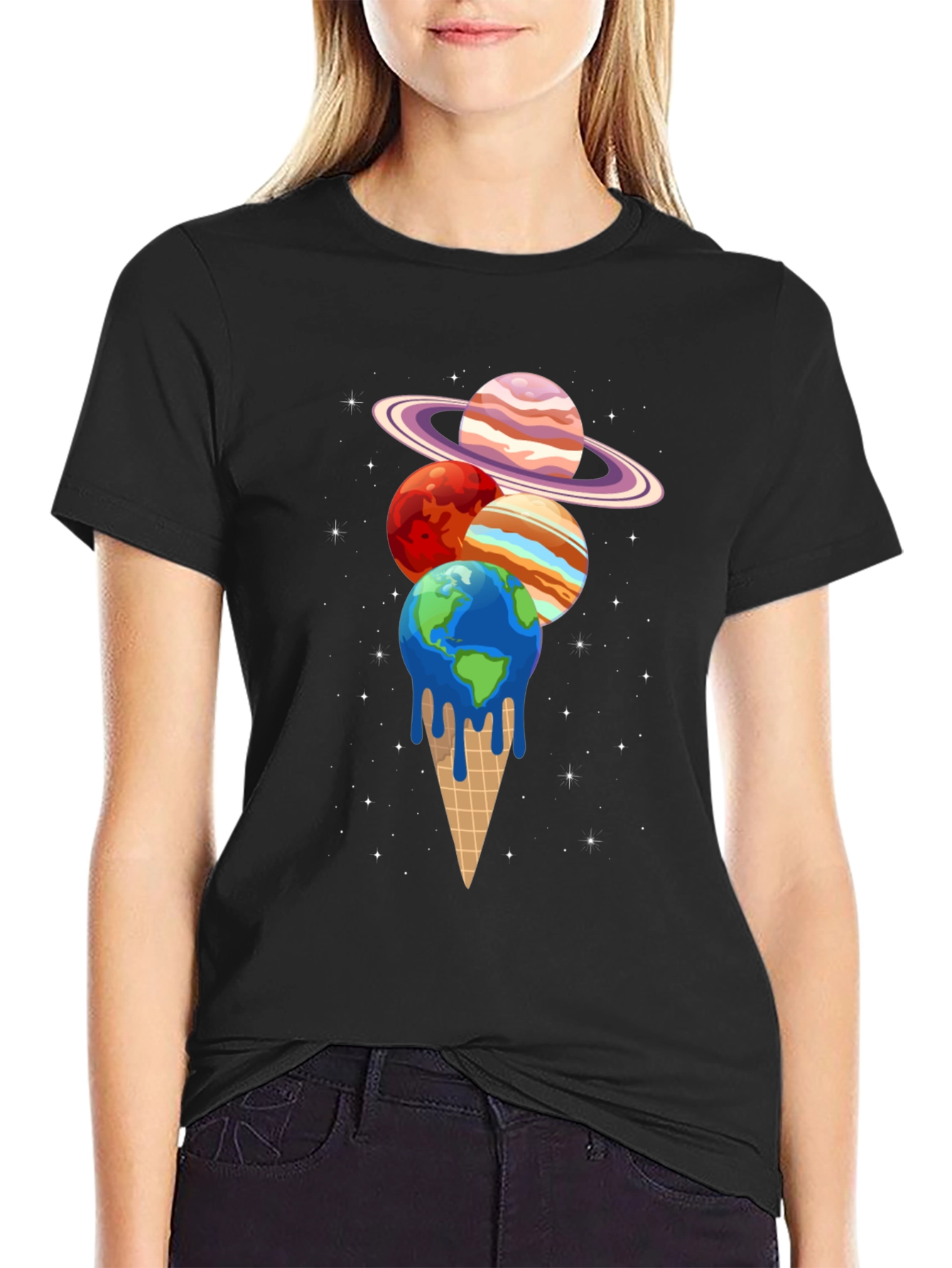 Planetary Ice Cream T-Shirt - Black