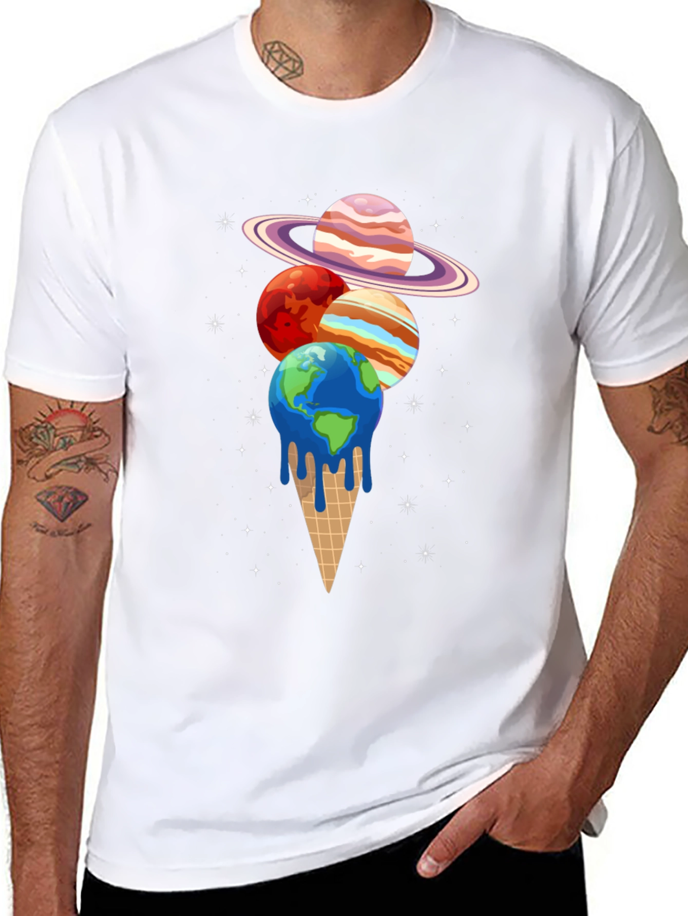 Planetary Ice Cream T-Shirt - Black