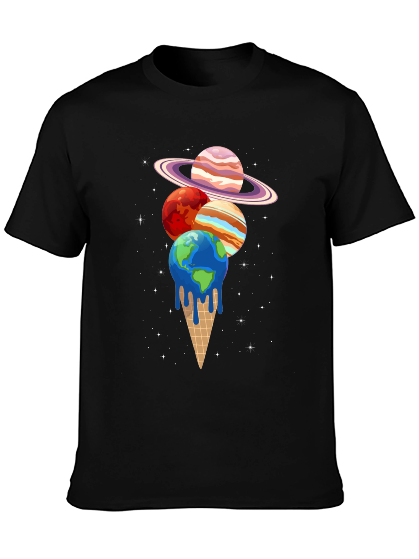 Planetary Ice Cream T-Shirt - Black