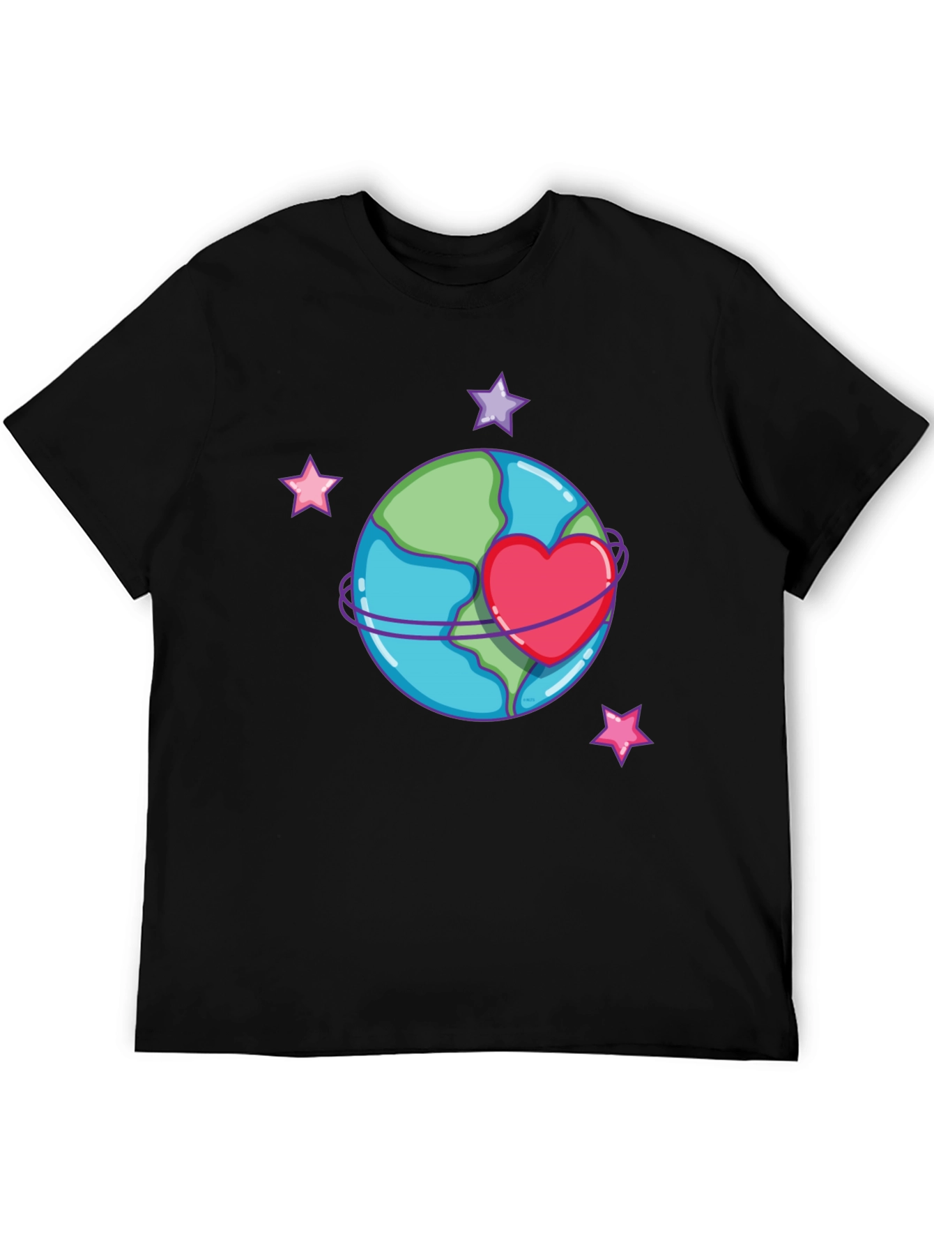 Love the Earth T-Shirt - Heart Planet Graphic Tee