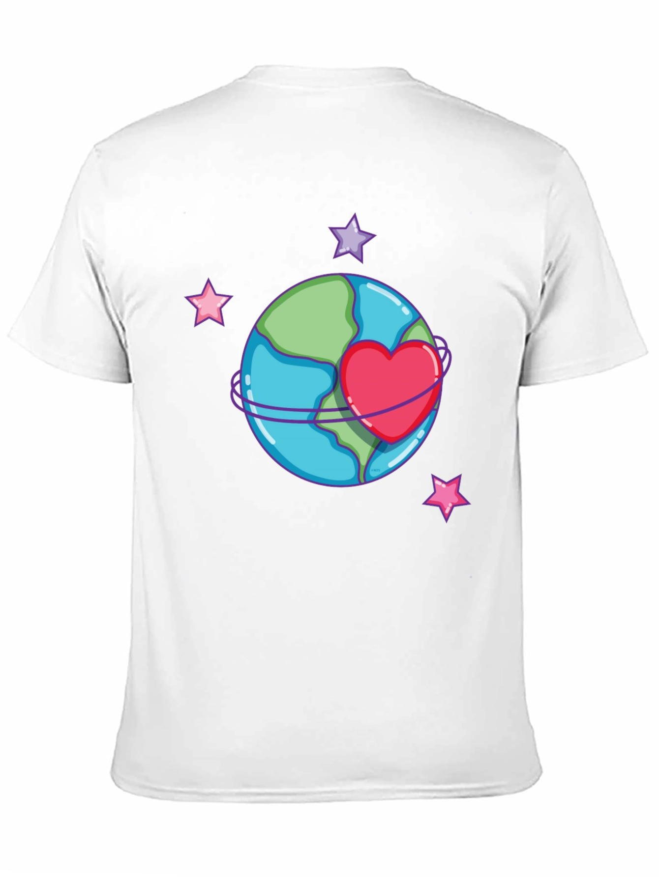 Love the Earth T-Shirt - Heart Planet Graphic Tee