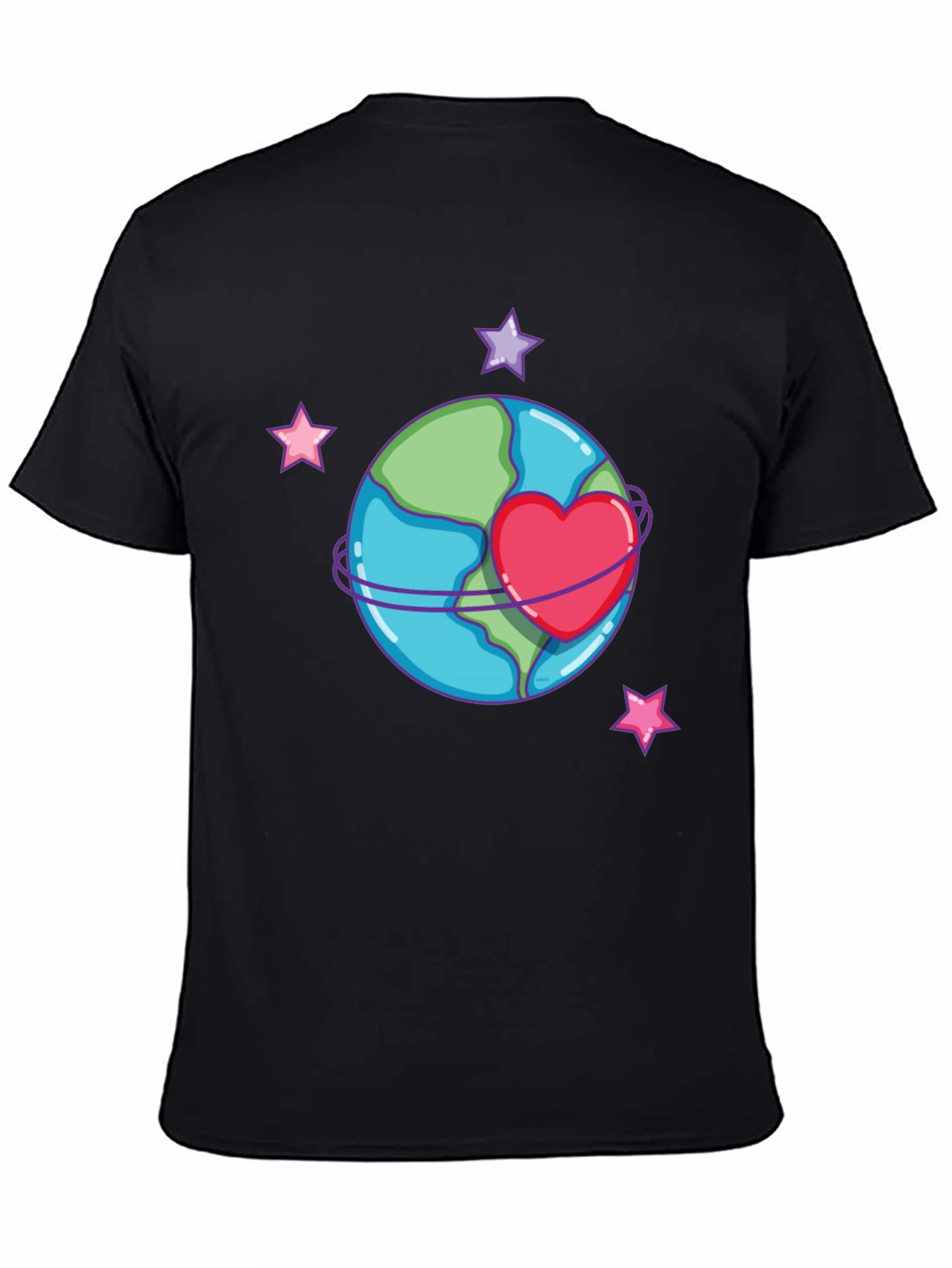 Love the Earth T-Shirt - Heart Planet Graphic Tee