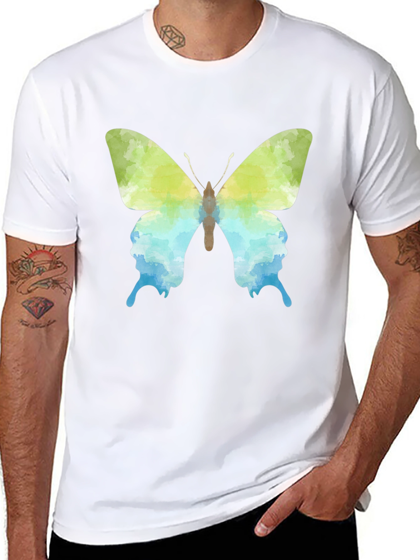 Watercolor Butterfly Graphic T-Shirt