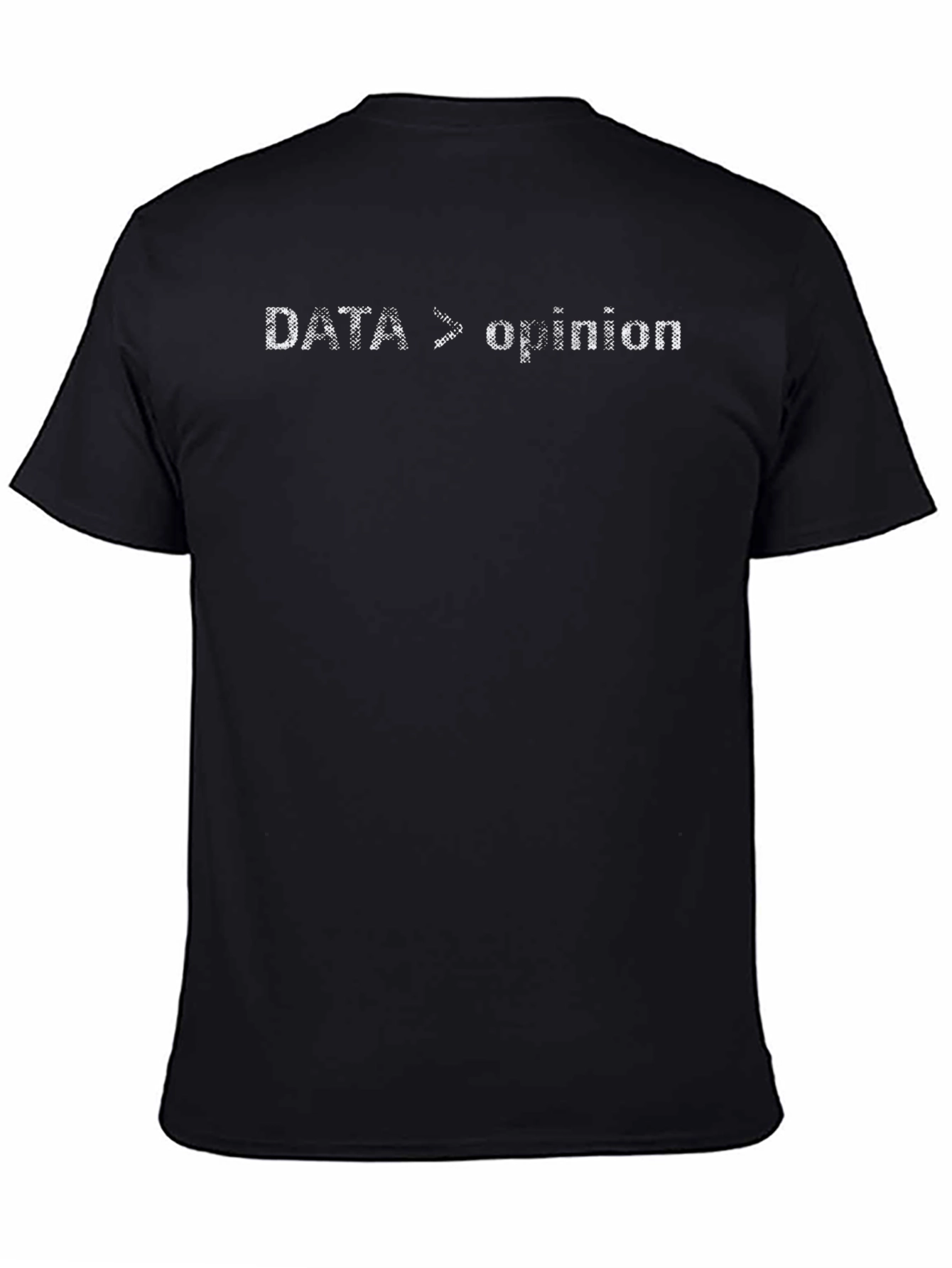 Data Over Opinion Graphic Tee - Black Cotton Blend