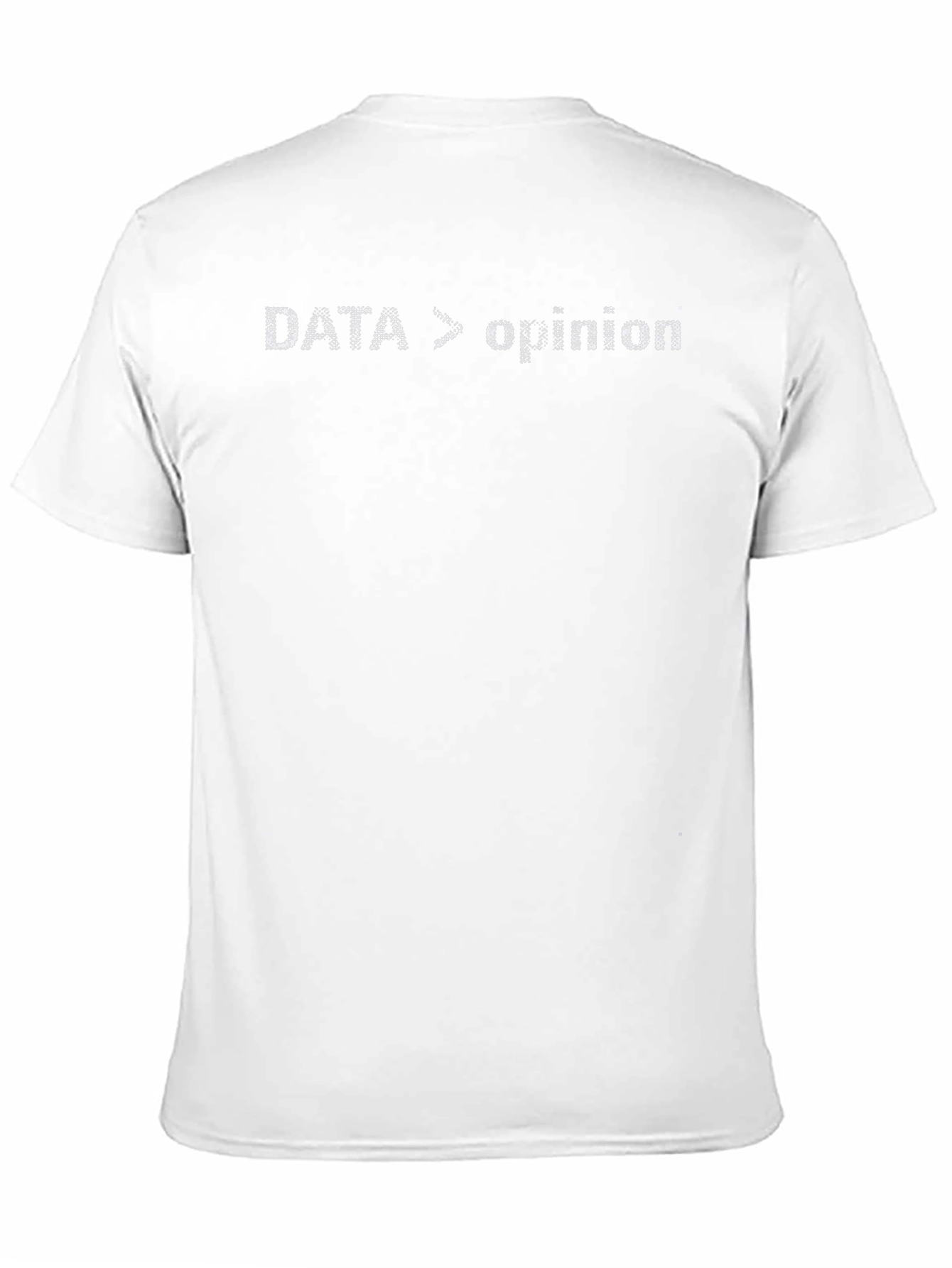 Data Over Opinion Graphic Tee - Black Cotton Blend