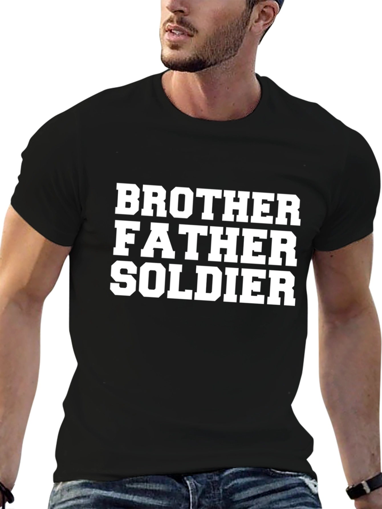 Brother Father Soldier Graphic Tee