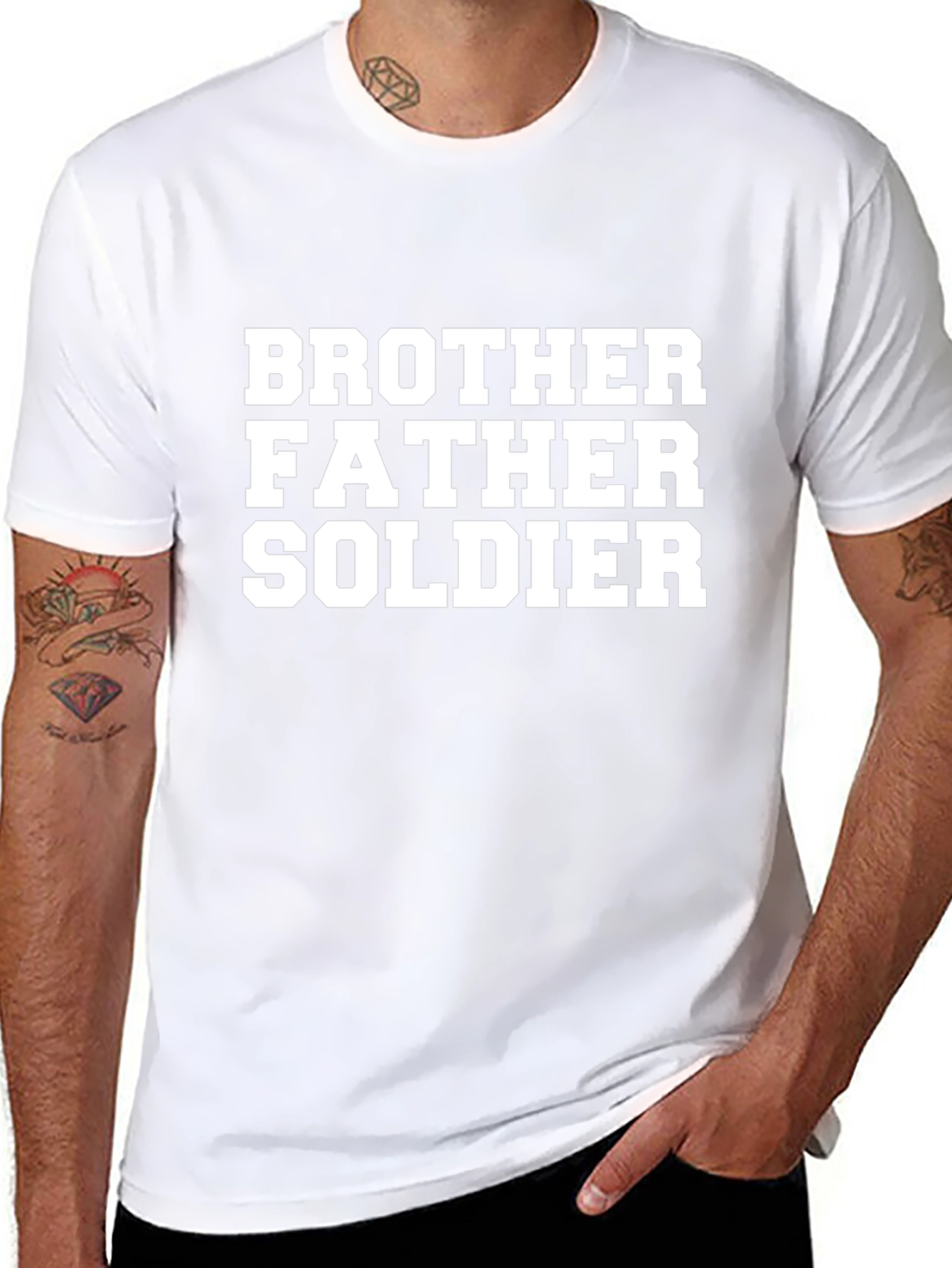 Brother Father Soldier Graphic Tee