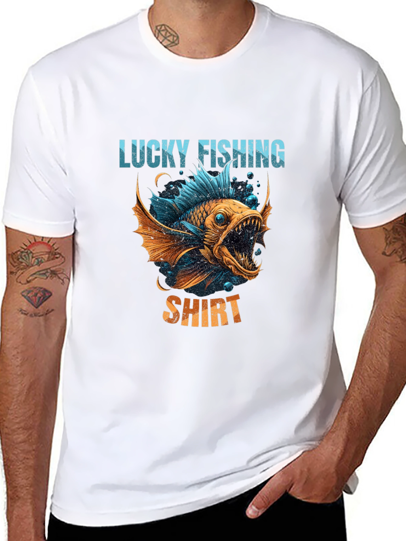 Lucky Fishing Shirt - Graphic Tee