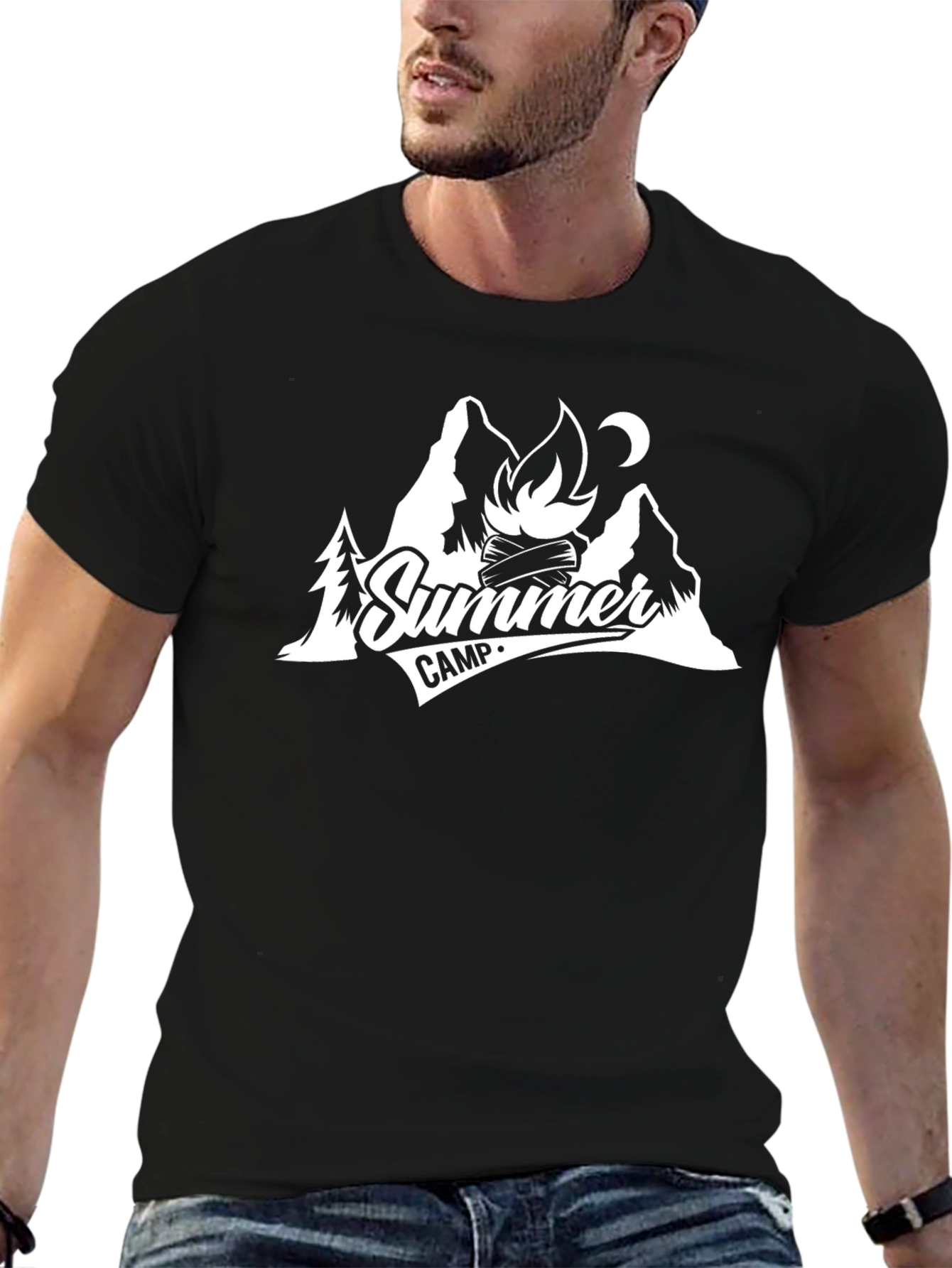 Summer Camp Graphic T-Shirt - Classic Black Tee