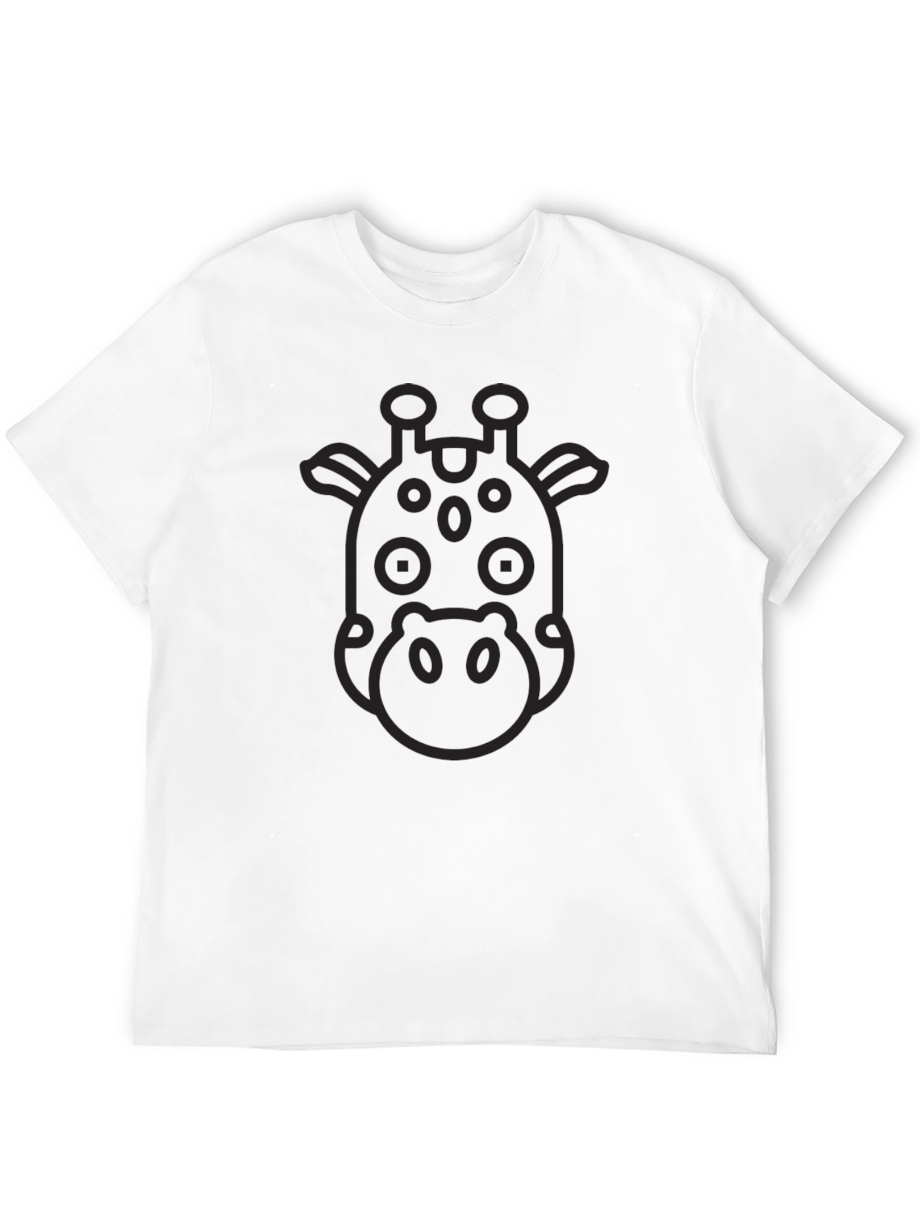 Giraffe Outline Graphic Tee - Stylish Black T-Shirt