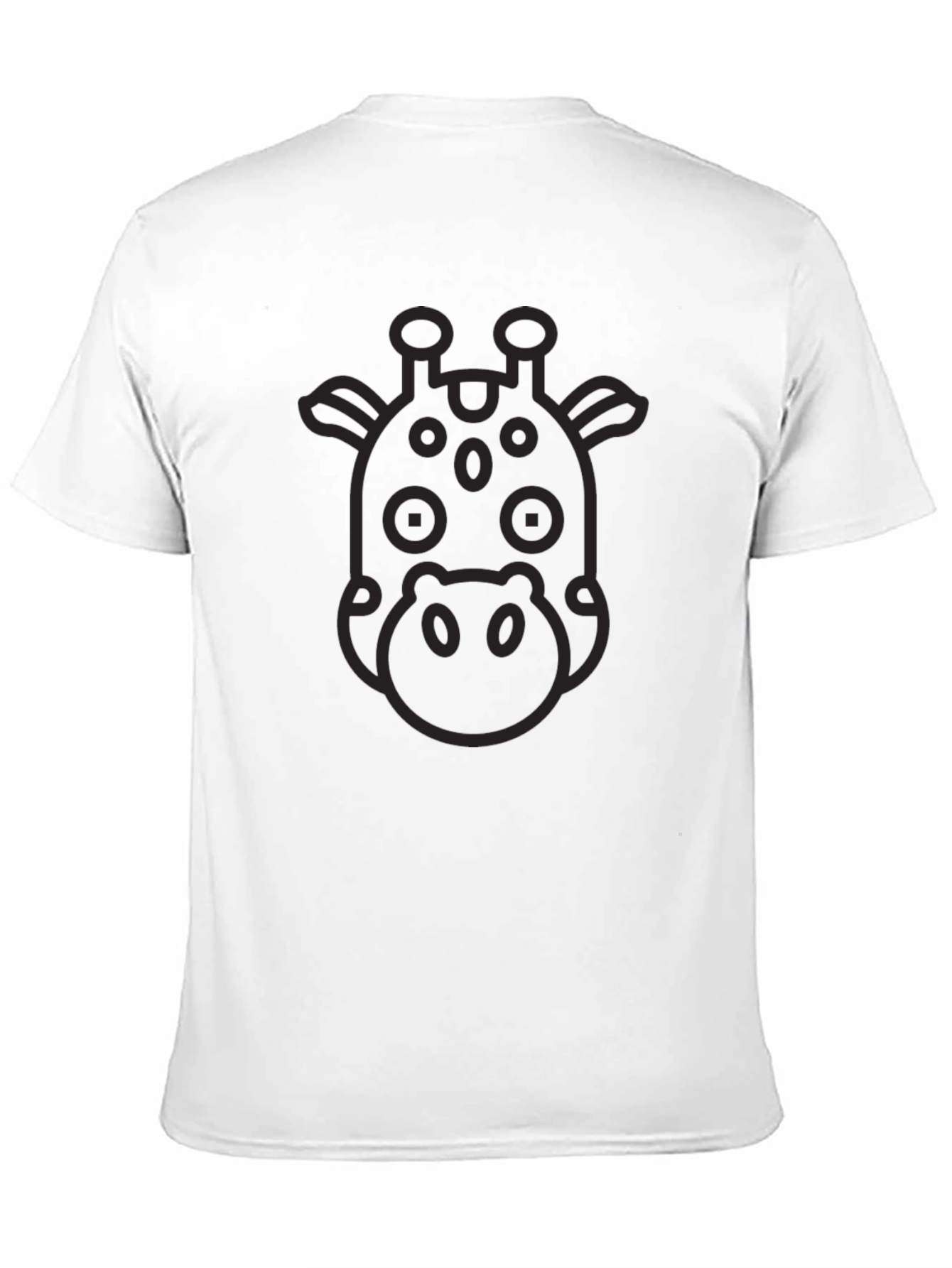 Giraffe Outline Graphic Tee - Stylish Black T-Shirt