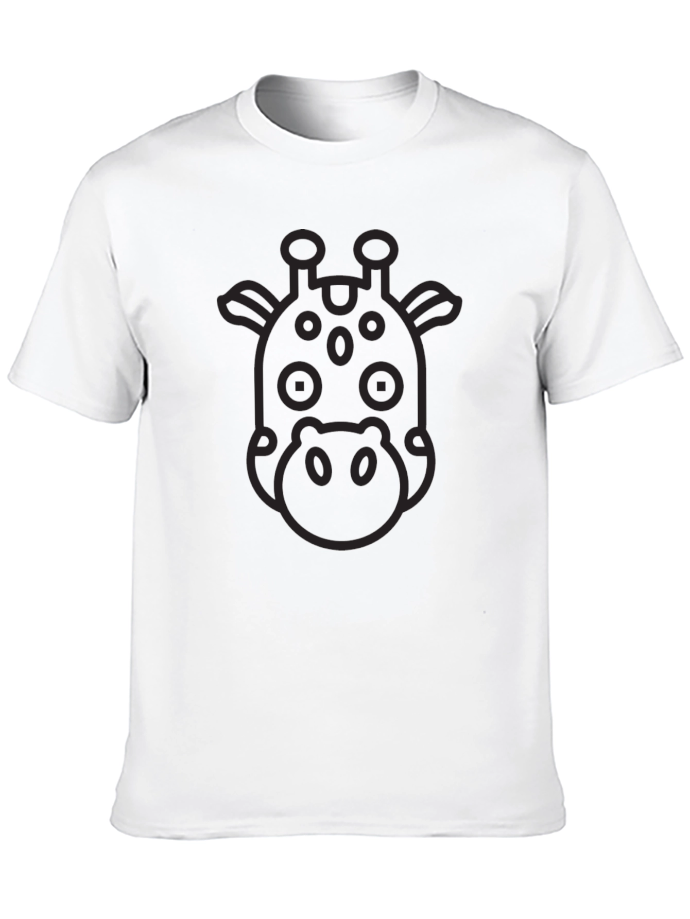 Giraffe Outline Graphic Tee - Stylish Black T-Shirt