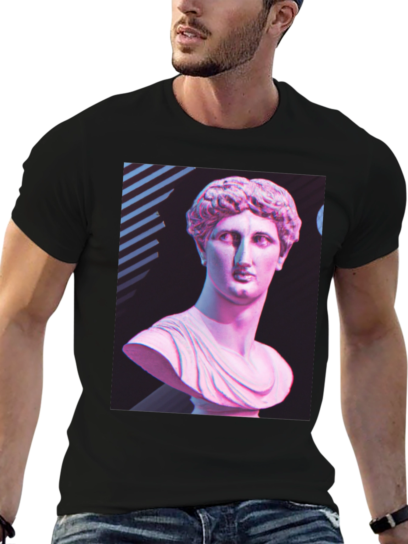 Classical Bust Graphic Tee - Black