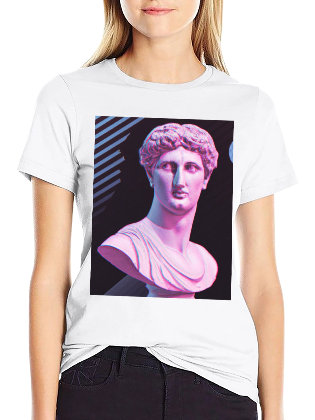 Classical Bust Graphic Tee - Black