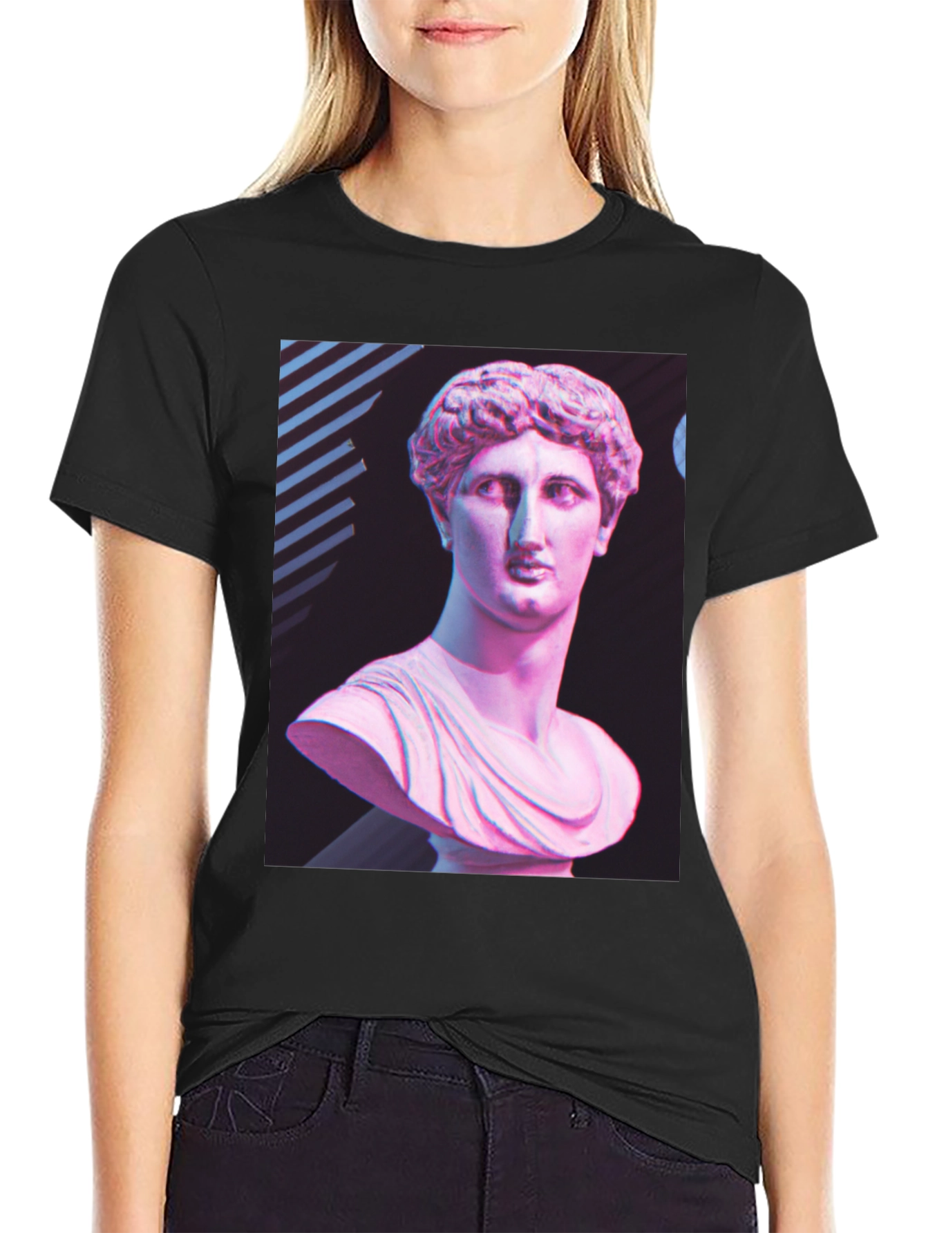 Classical Bust Graphic Tee - Black