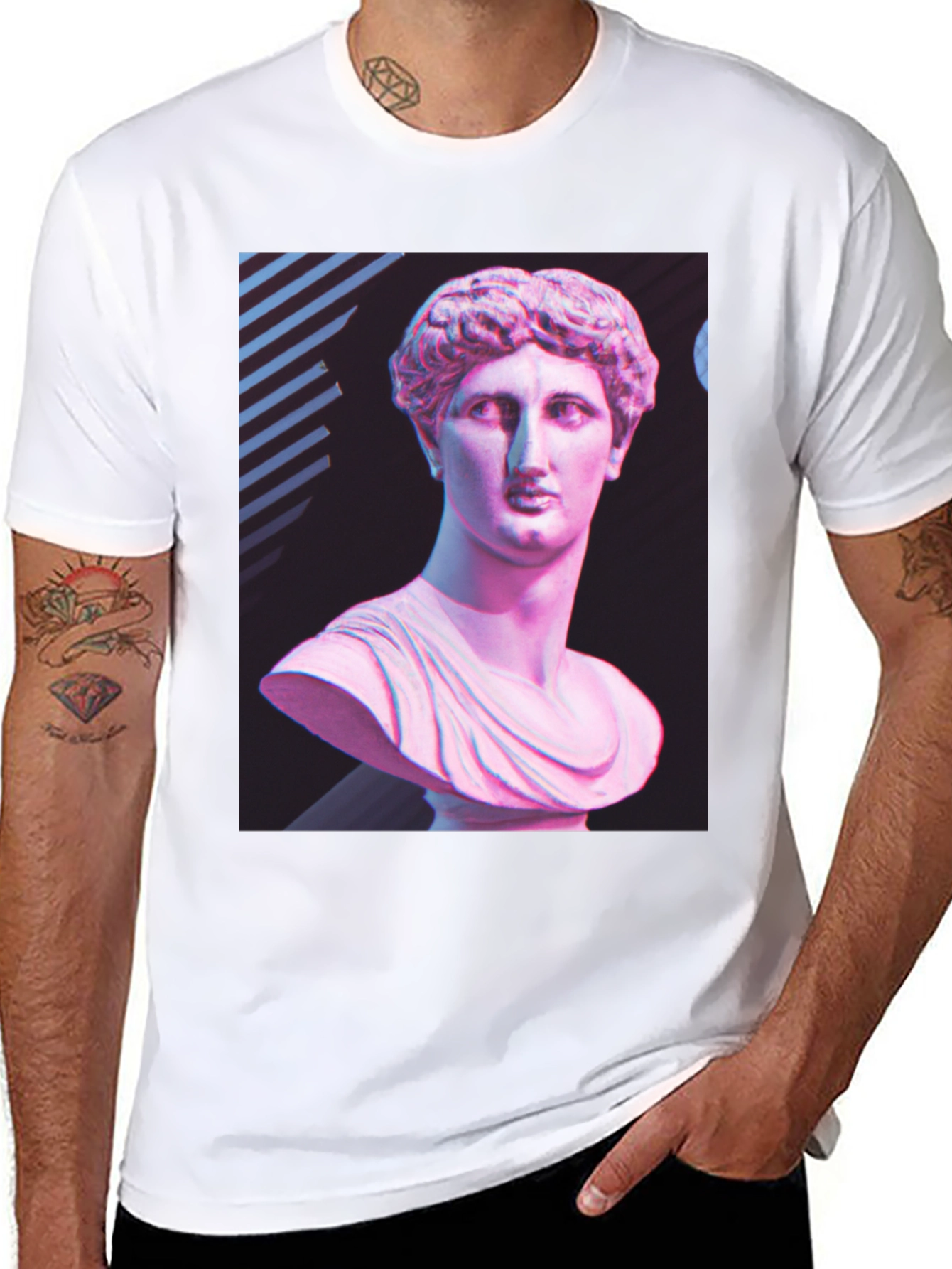 Classical Bust Graphic Tee - Black