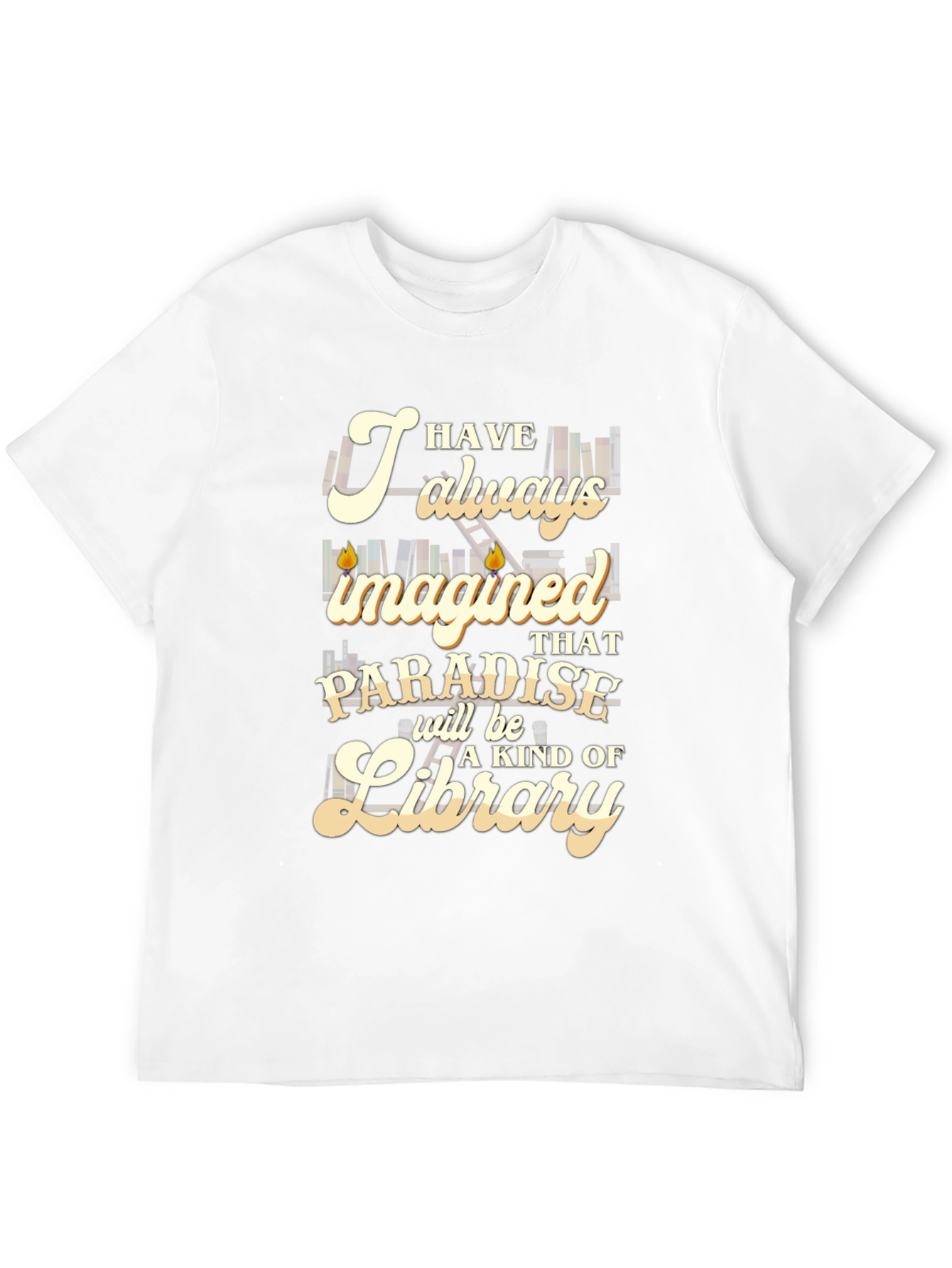 Paradise Library T-Shirt - Book Lover Tee