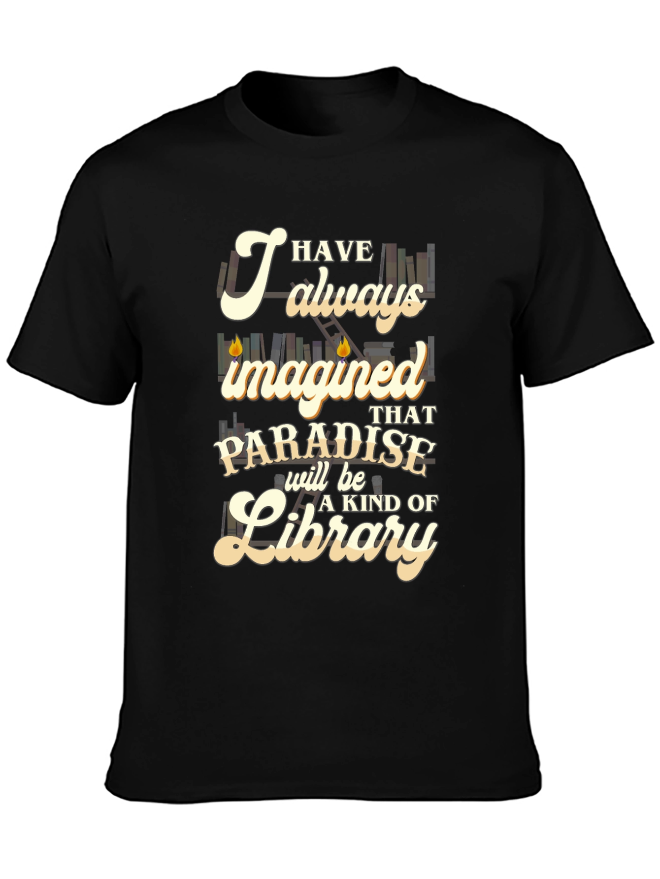 Paradise Library T-Shirt - Book Lover Tee