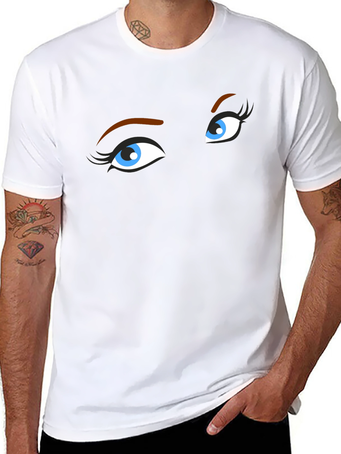 Mysterious Eyes Black T-Shirt