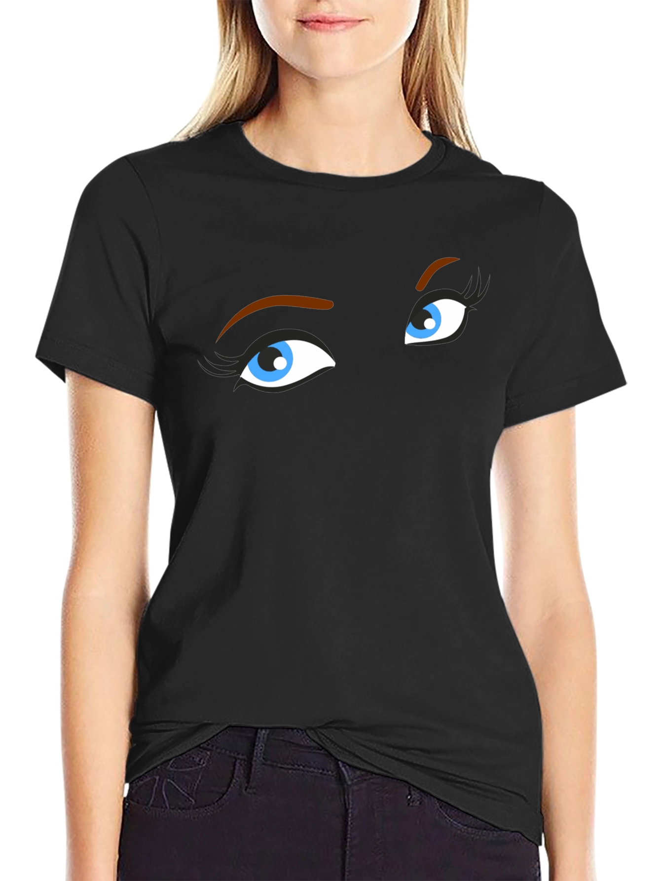 Mysterious Eyes Black T-Shirt