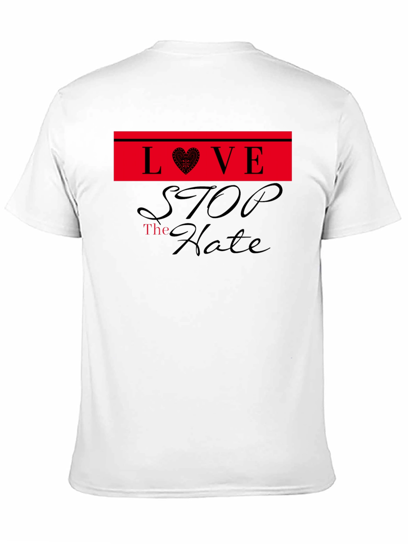 Love Stop Hate Black T-Shirt