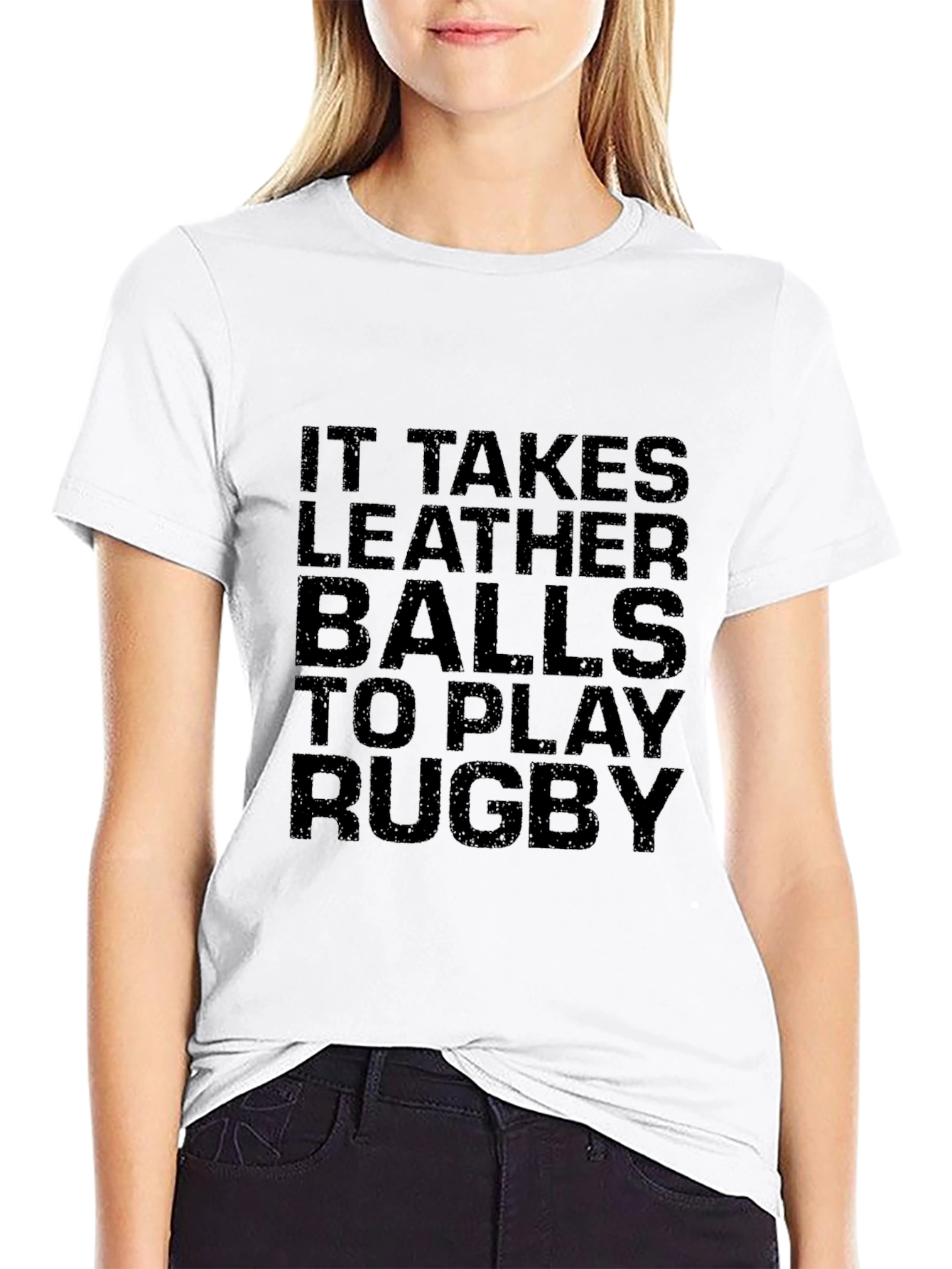 Leather Balls Rugby Graphic T-Shirt