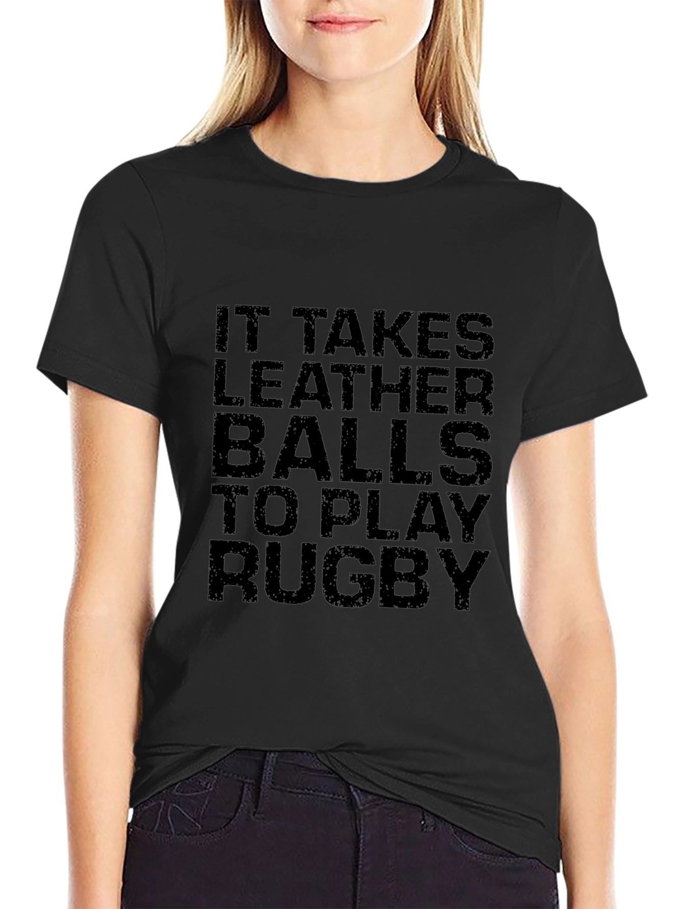 Leather Balls Rugby Graphic T-Shirt