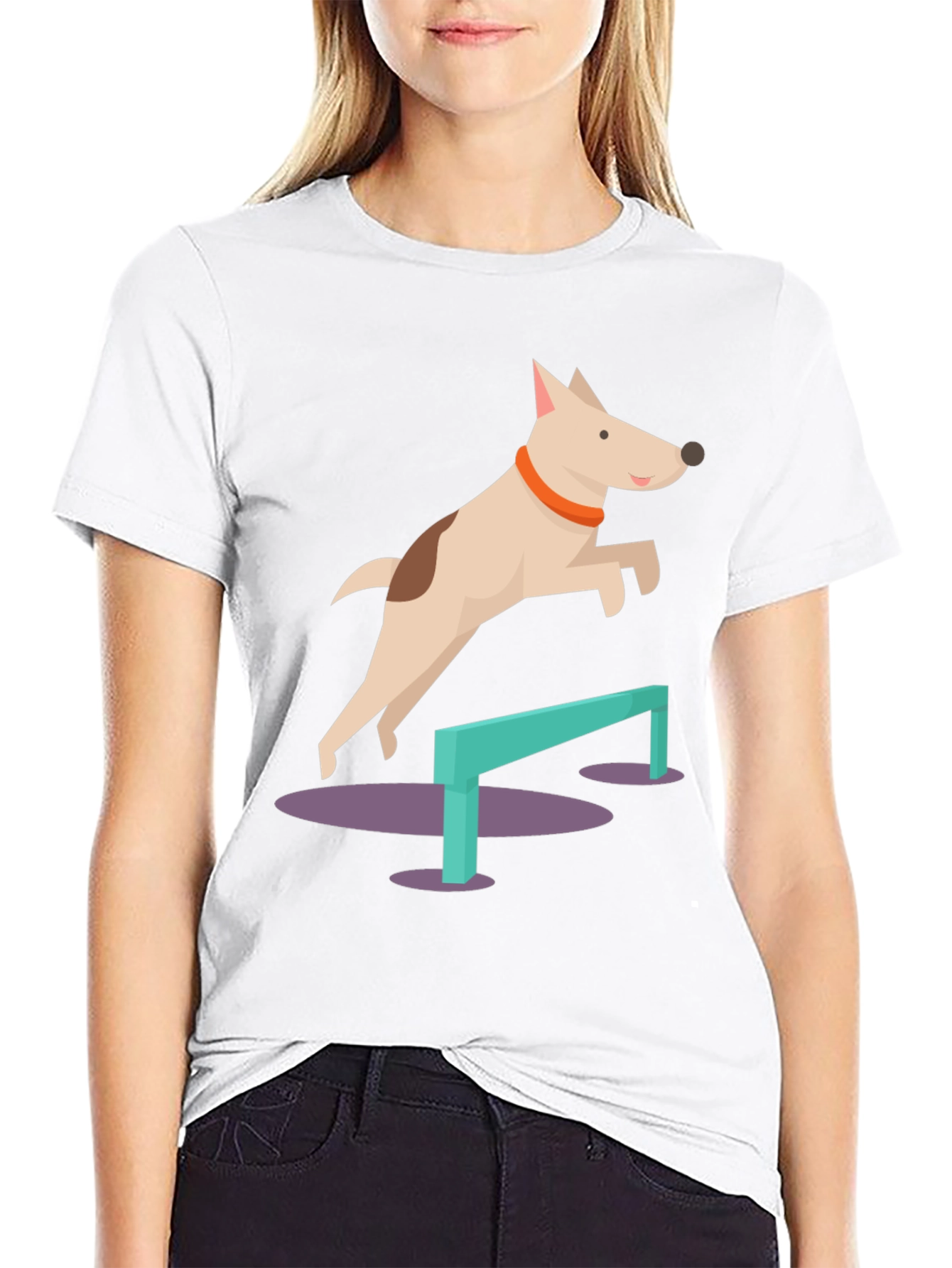 Dog Agility T-Shirt - Cute Cartoon Dog Design